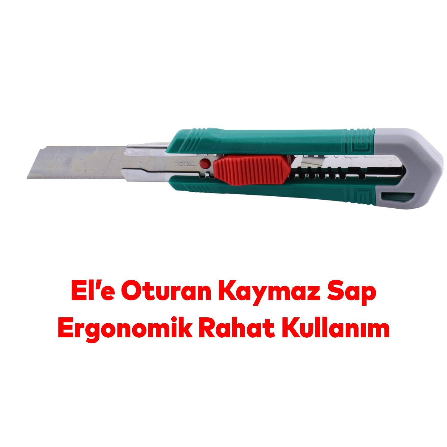 Maket Bıçağı Ergonomik Kaliteli Dayanıklı Çok Amaçlı Sağlam Bıçak 10 Yedek Bıçağı