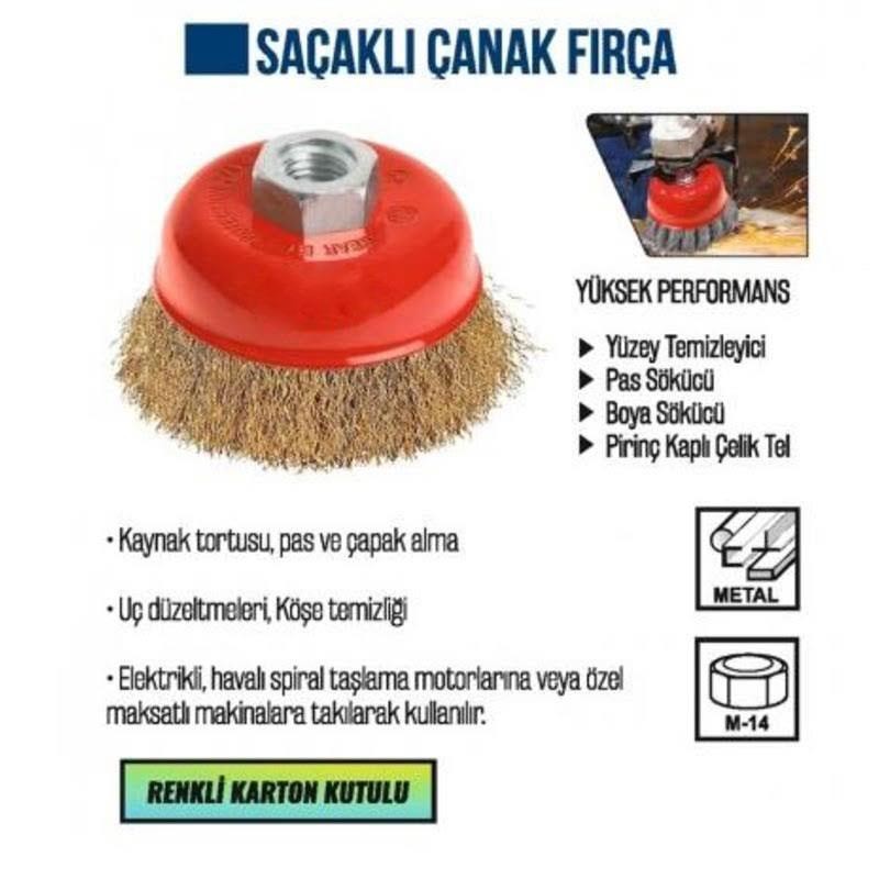 Hawk Saçaklı Çanak Fırça 65 mm M14