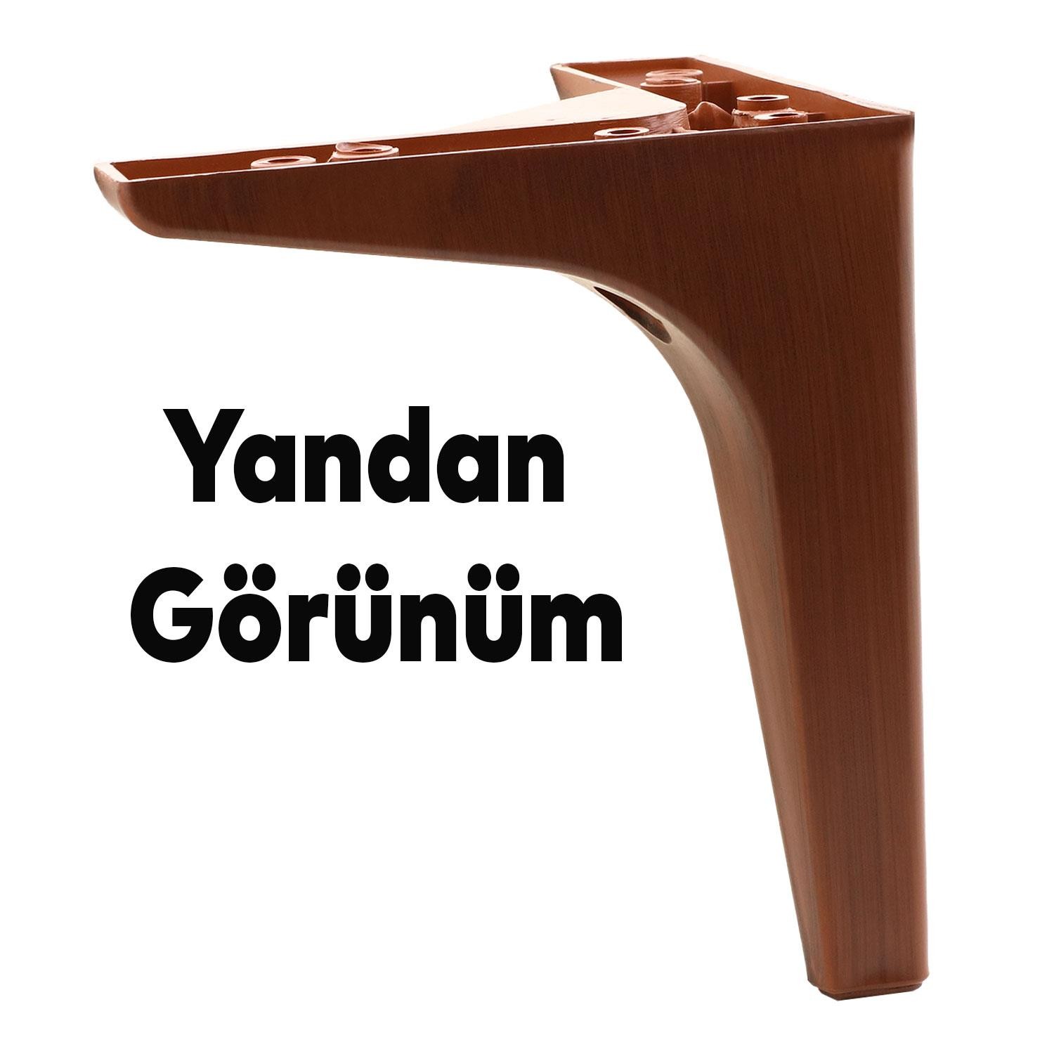 Sedef Lüks Mobilya Kanepe Tv Ünitesi Konsol Koltuk Ayağı 17 Cm Kahverengi Baza Ayakları