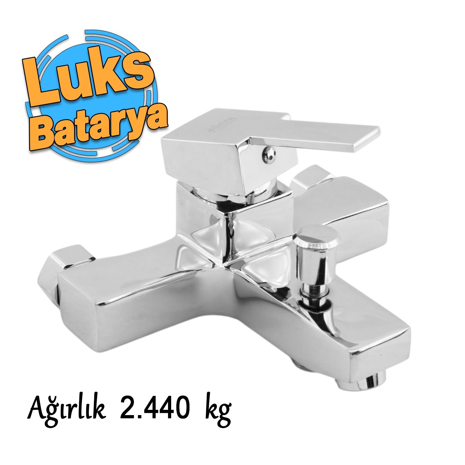 Side Mix Banyo Bataryası Duvar Tipli Lavabo Mutfak Duş Musluğu Batarya Sıcak Soğuk Çift Su Girişli