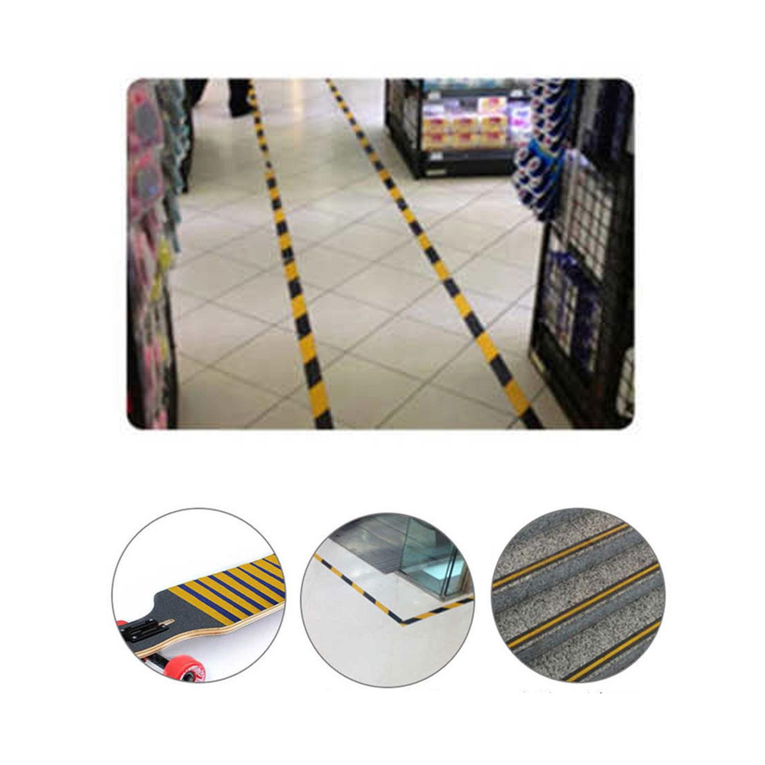 Bondit Merdiven Zemin Kaydırmaz Bant Kaymaz Bant Sarı Siyah 25 mm x 15 Mt