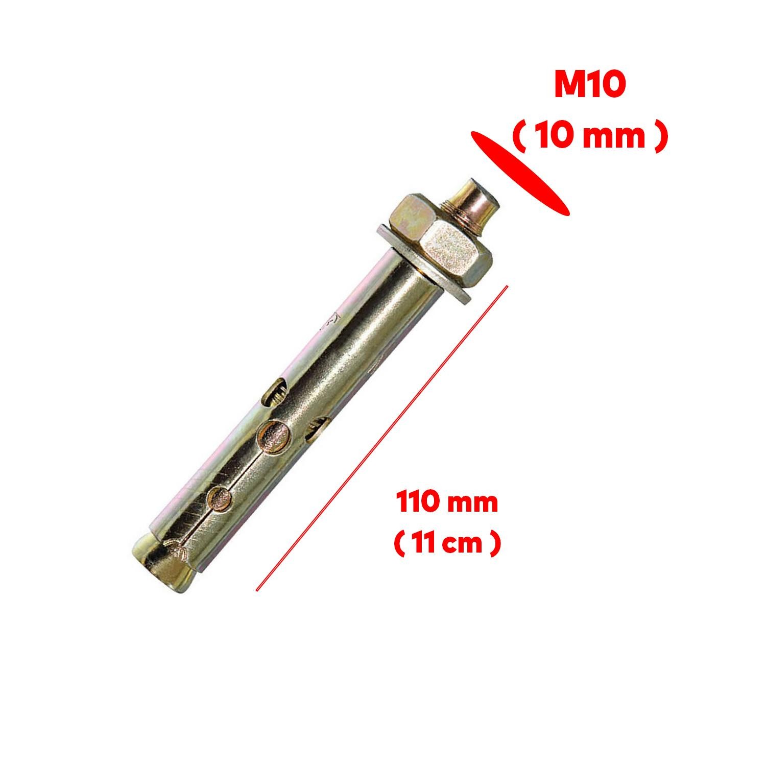 Saplamalı Gömlek Çelik Dübel M10x110 mm Raf Montaj Bağlantı Zemin Monte Tavan Asma Aparat 8 Adet