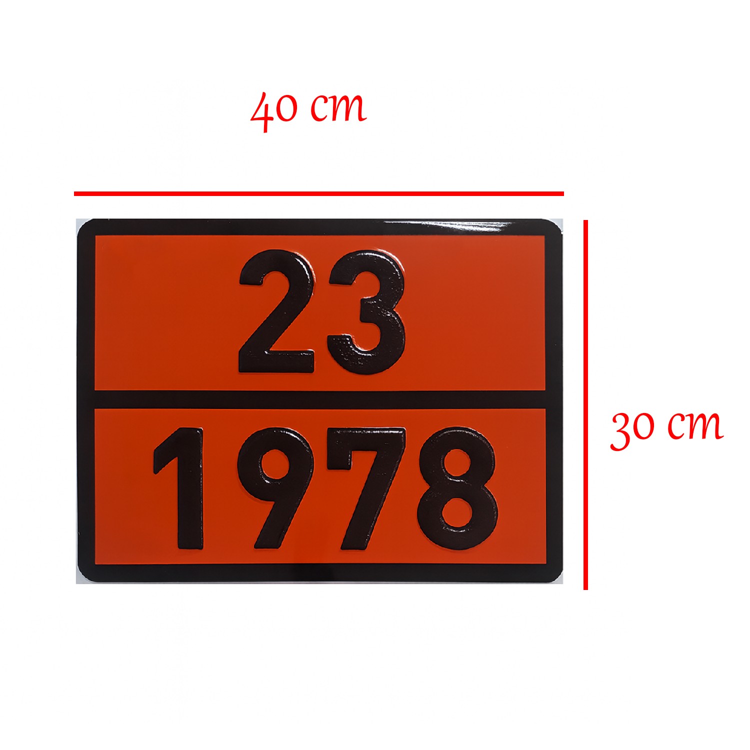 Metal 40x30 cm Levha (1 Adet) 23-1978 Likit Propan Sıvı Propan Taşımacılığı Tehlikeli Madde