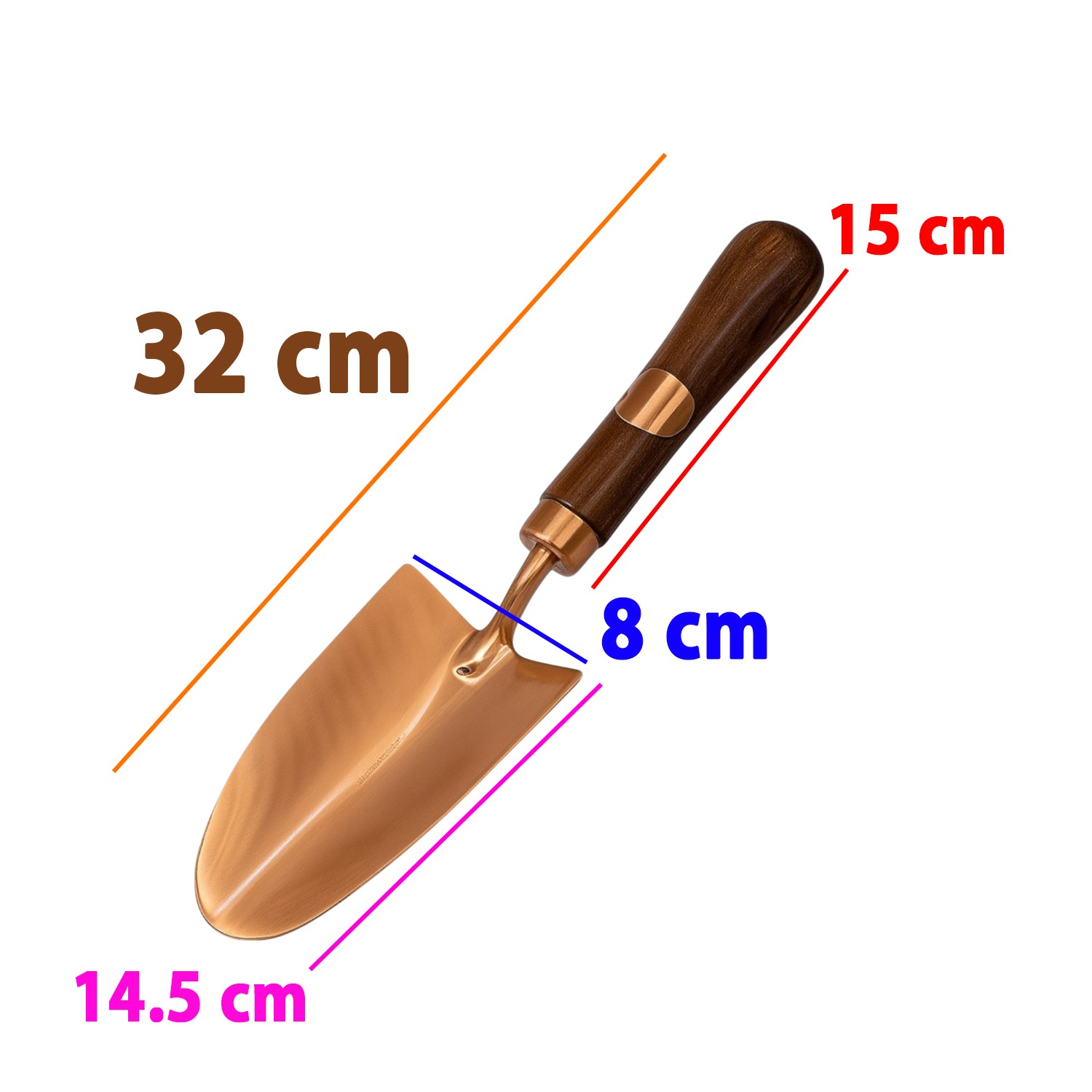 Paslanmaz Çelik Ergonomik Saplı Geniş Bahçe Küreği Çapa Tırmık Tarla Çim Peyzaj Bitki Fide Çiçek