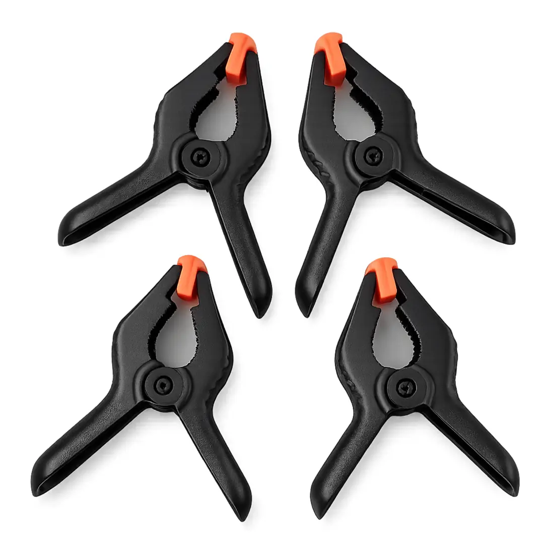 【ＫＩＳＨＩＲ A】 Küçük Boy 4 Adet Profesyonel Yaylı Kıskaç 110MM 4 inç Marangoz