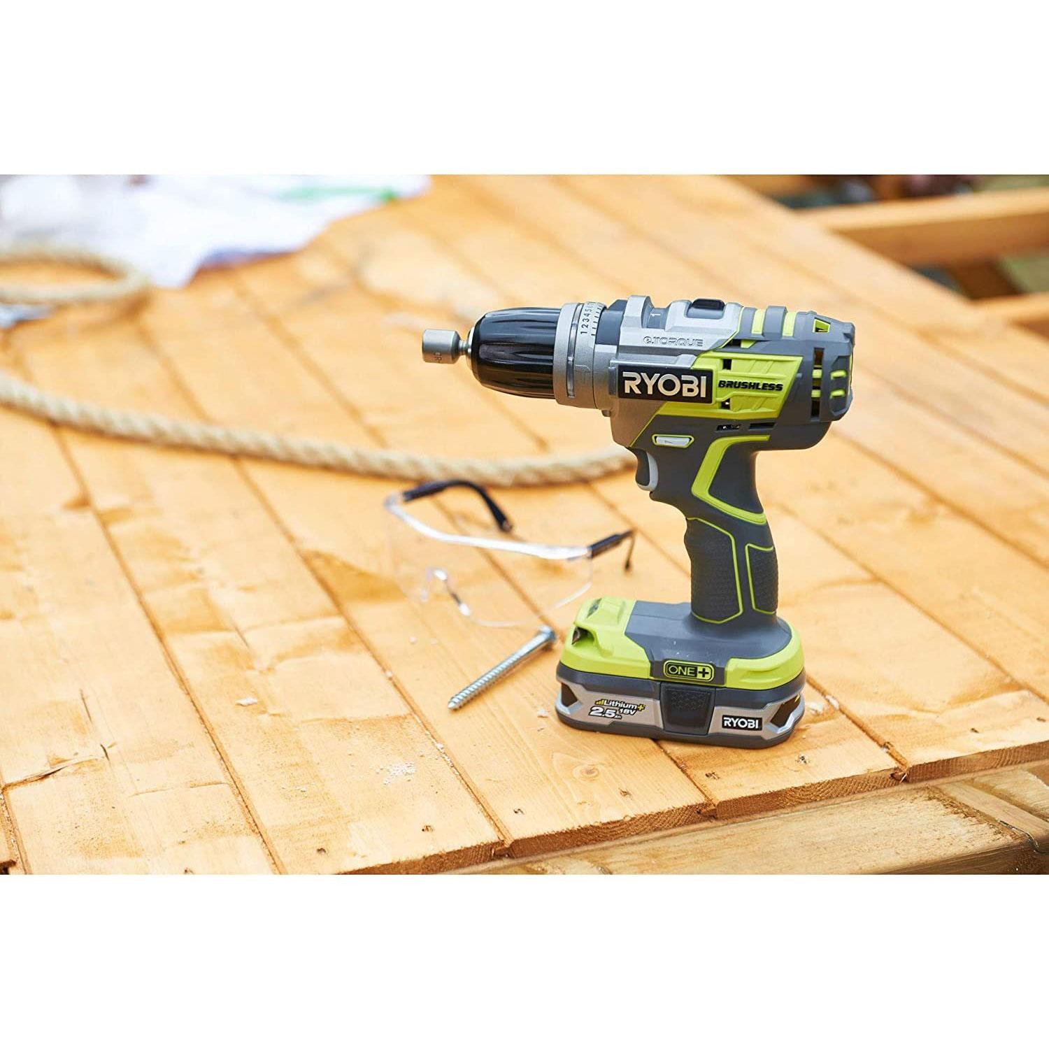 Ryobi Akülü Darbeli Matkap Çift Akülü 18 V Matkap Vidalama 
