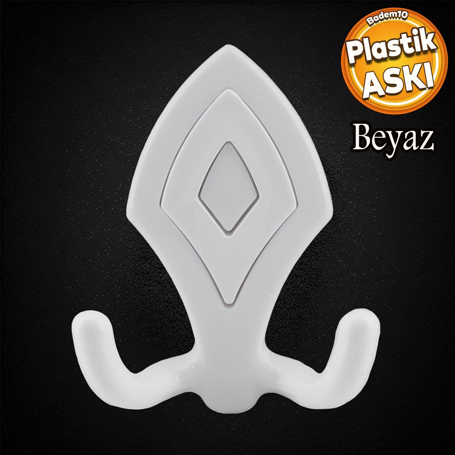 Nilay Askı Askılık Sert Plastik Beyaz Vestiyer Duvar Askısı Dolap Elbise Askılığı