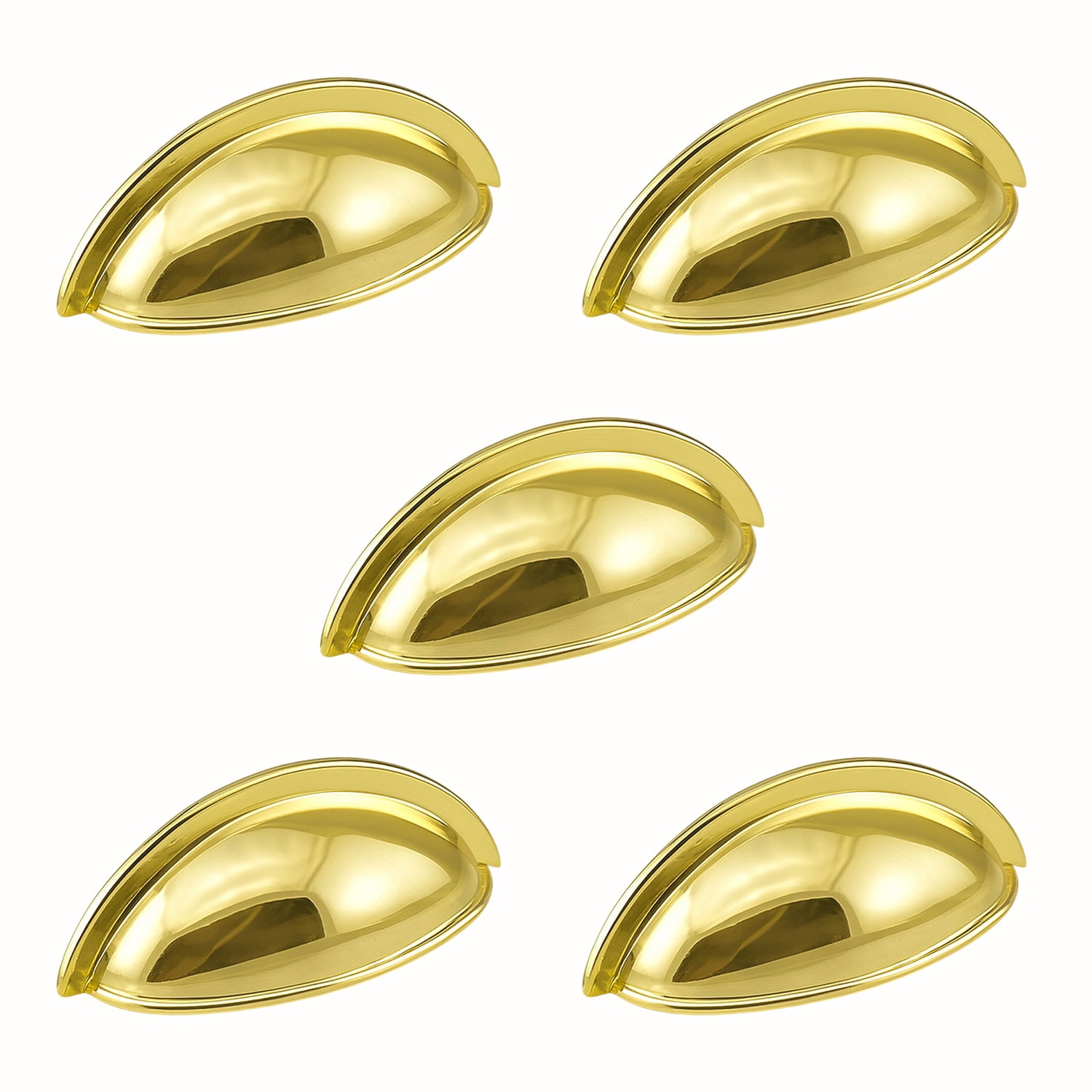 Çanak Kulp 5 ADET 64 mm Gold Altın Metal Mobilya Çekmece Dolap Kapak Kulpu Modern Mutfak Kulpları