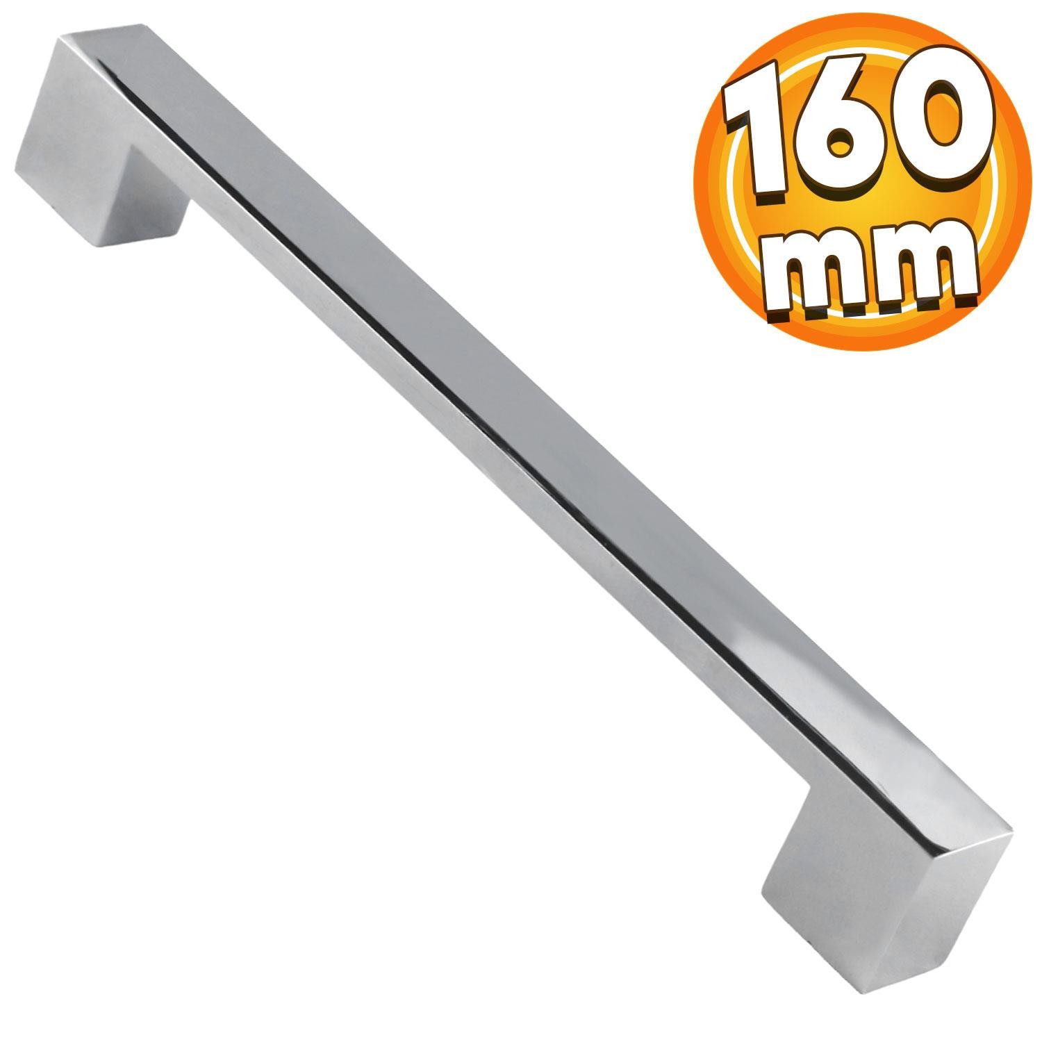 Cemre Çekmece Mutfak Dolap Kapak Kulpu Kulbu 160 mm Metal Kulp - Krom