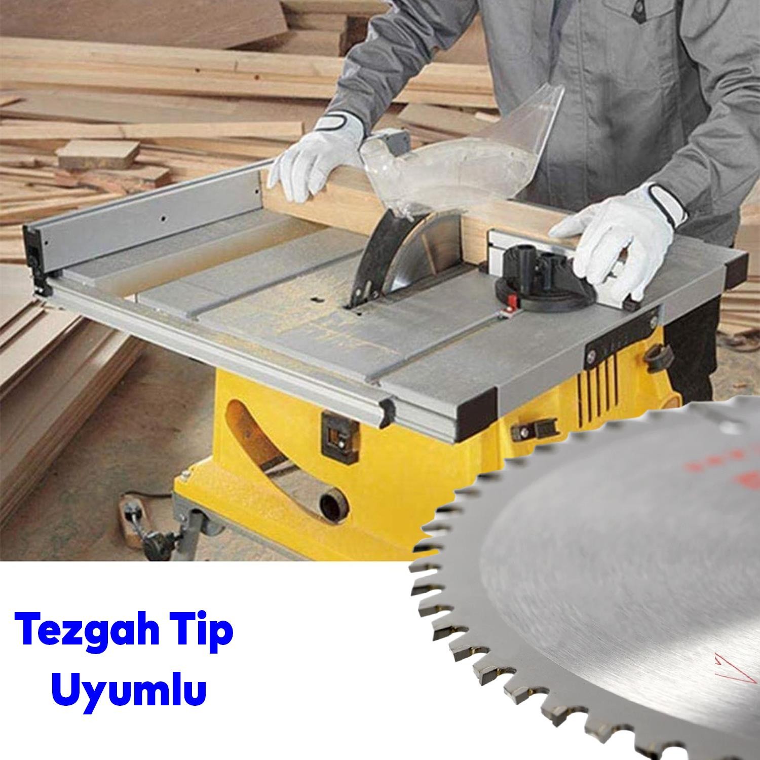 Ahşap MDF Lamine Mobilya Tahta Sunta Kesme Testeresi Metal Tezgah Tipi Uyumlu 303 mm 30 mm 60 Diş