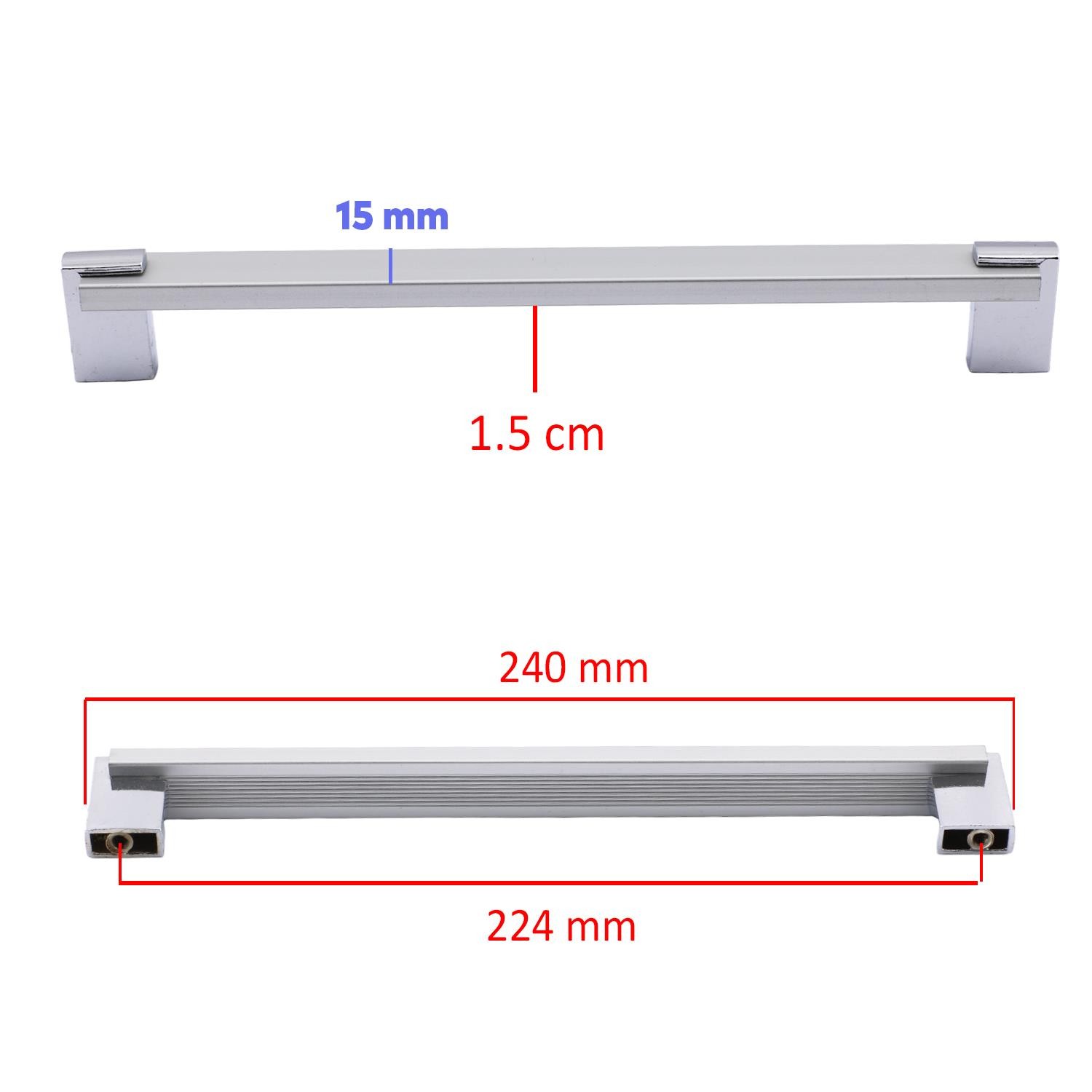 Mobilya Metal 224 Mm Kulp Defne Krom Mutfak Dolabı Çekmece Tv Ünite Dolap Kapak Kulpu Kulpları Kulbu