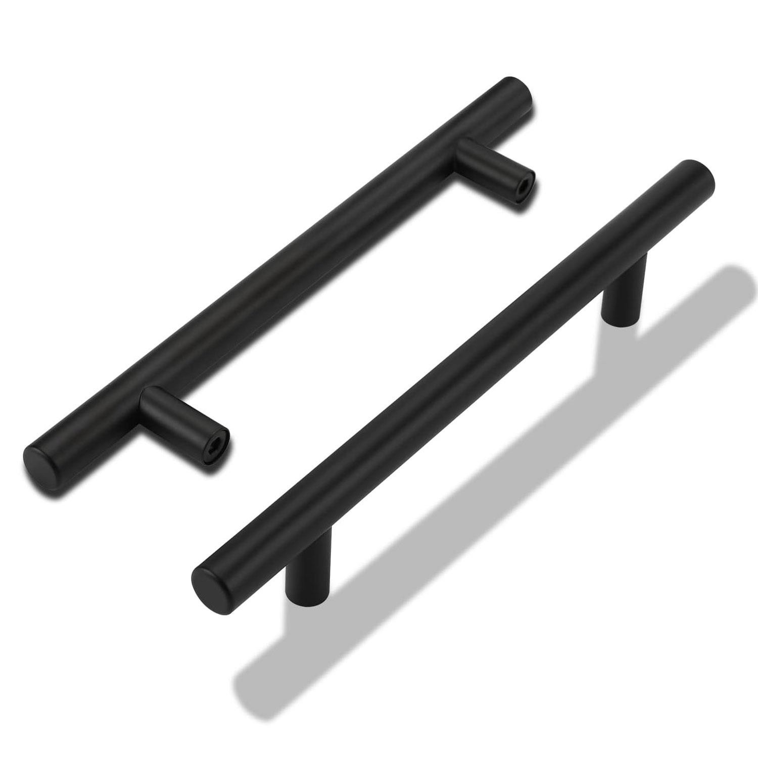 10 Adet RoseMary Mobilya Mutfak Çekmece Dolap Kapak Kulpu Kulbu 128 mm Mat Siyah Metal Kulp (10 ADET)
