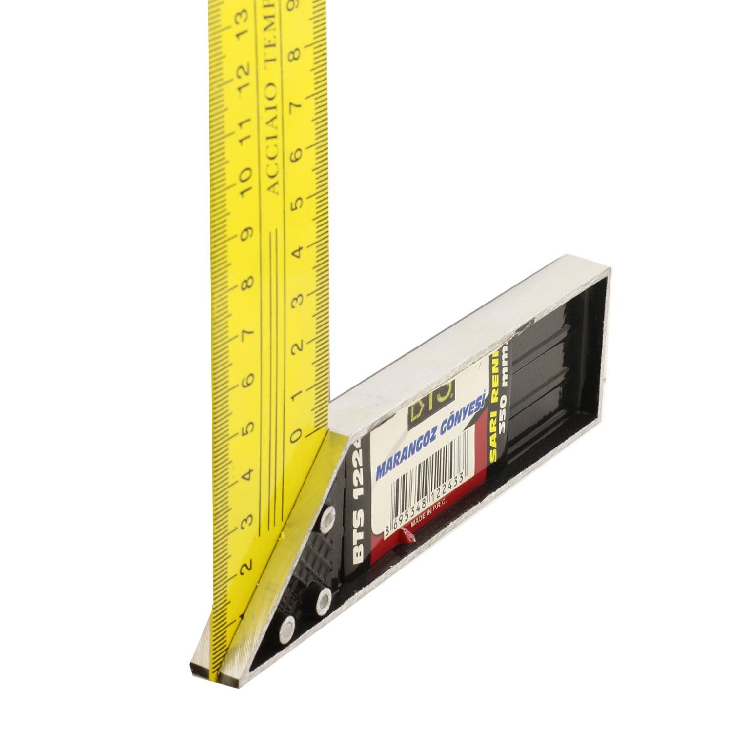 BTS Marangoz Gönye 45 cm Alüminyum Açı Ölçer Cetvel (12247)