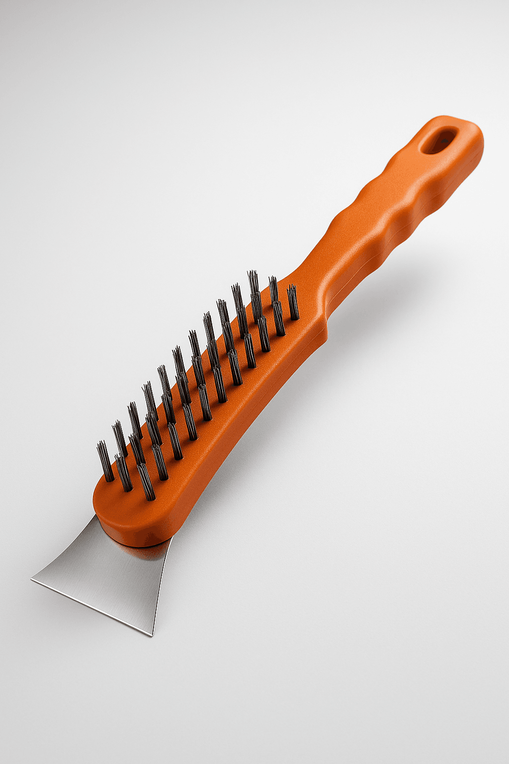 Spatulalı Çelik Tel Fırça 270 mm Metal Kazıma Temizleme Pas Sökücü Çelik Kıllı El Tipi Nalbur Fırça