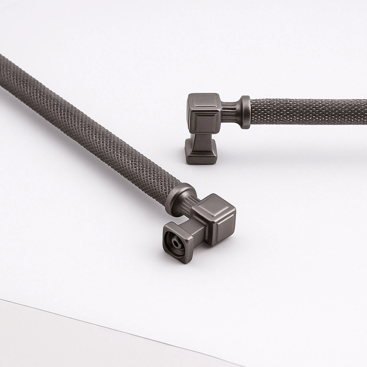 Talas Soft Füme Renk Metal Kulp 320 mm Tırtıklı Kulpları Mobilya Çekmece Dolap Kapak Kulpu Dayanıklı