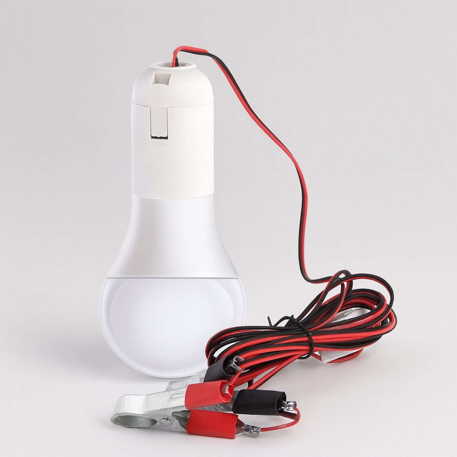 Led Ampul Akü Takviye Kablolu 4 Metre Anahtarlı 5W Tasarruflu Seyyar  Aydınlatma Beyaz Işık Pensli