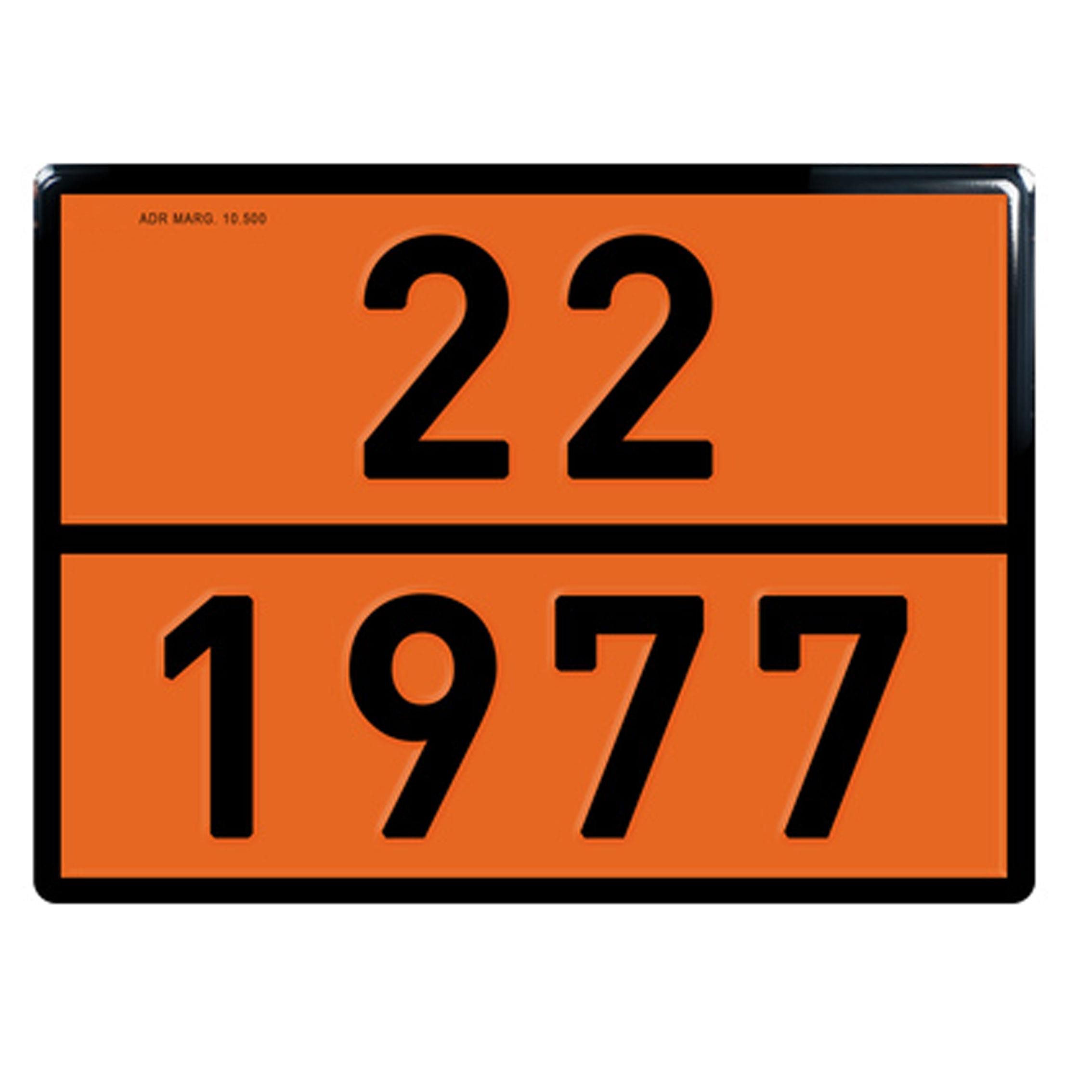 ADR 22/1977 Likit Azot Uyarı Levhası Alüminyum 40x30 cm