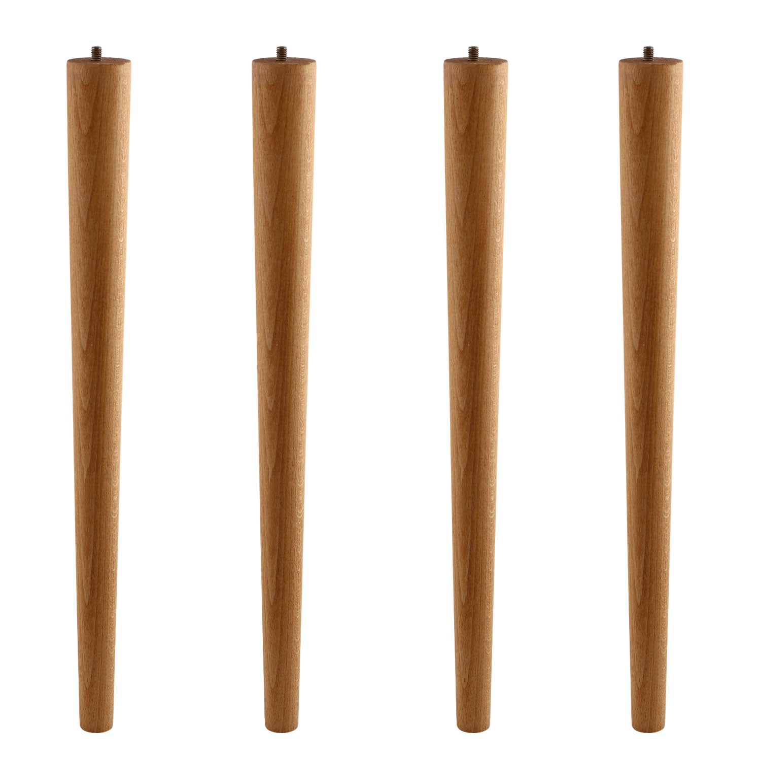 Kahverengi Boyalı Ahşap 50 cm 4’lü Set Doğal Masa ve Sehpa Ayağı Silindir Modern Tasarım Ayakları
