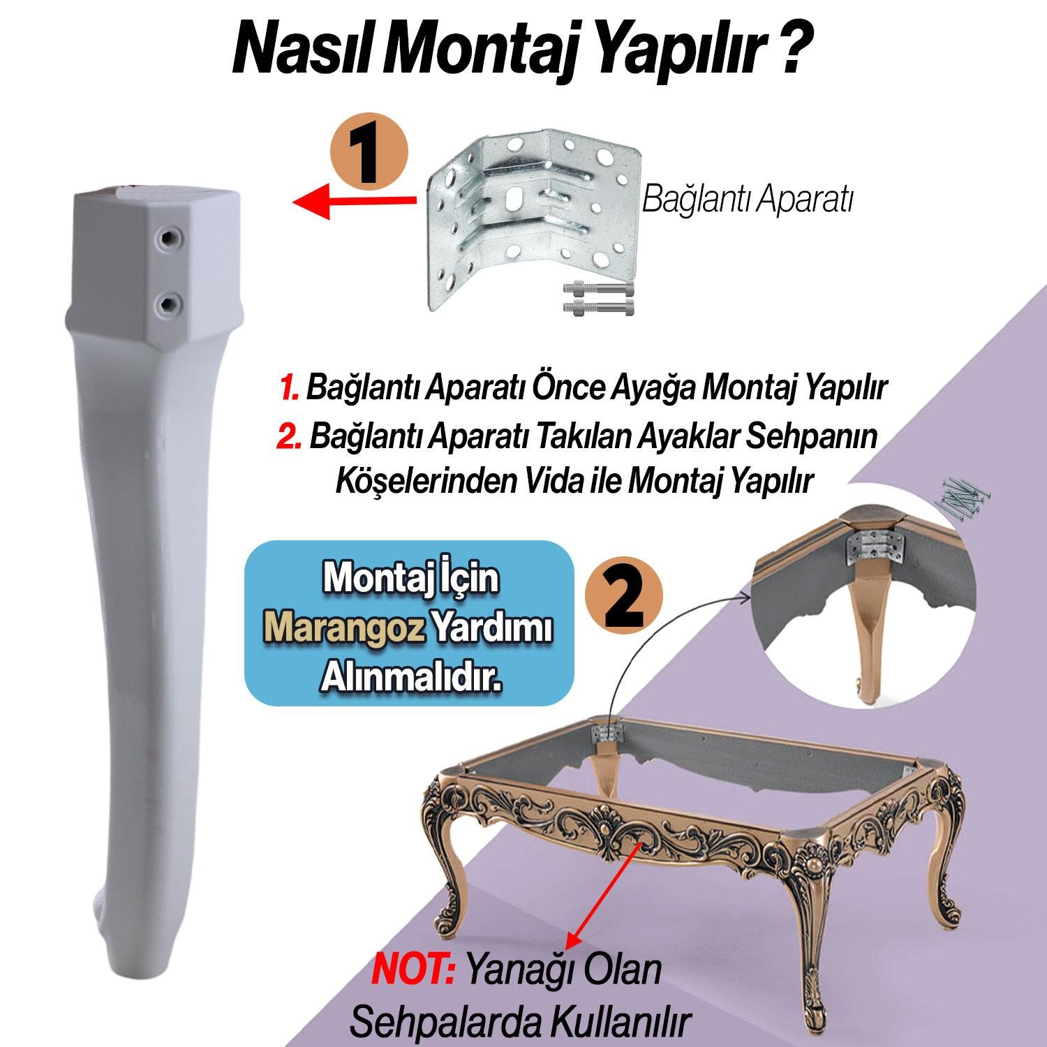 Nehir Plastik Sehpa Ayağı 40 cm Beyaz Orta Ayak Zigon Sehpa Mobilya Masa Ayakları Beyaz 1 Adet