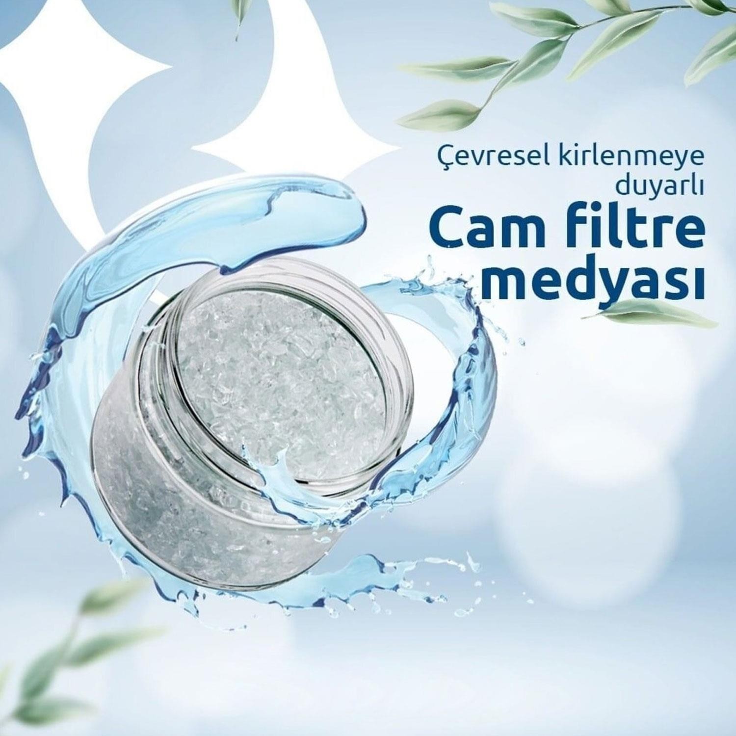 25 Kg Cam Filtre Medyası (0.50-1.20 mm) Havuz Filitre Temizleme Su Arıtma Filtrasyon Filtreleme Kumu