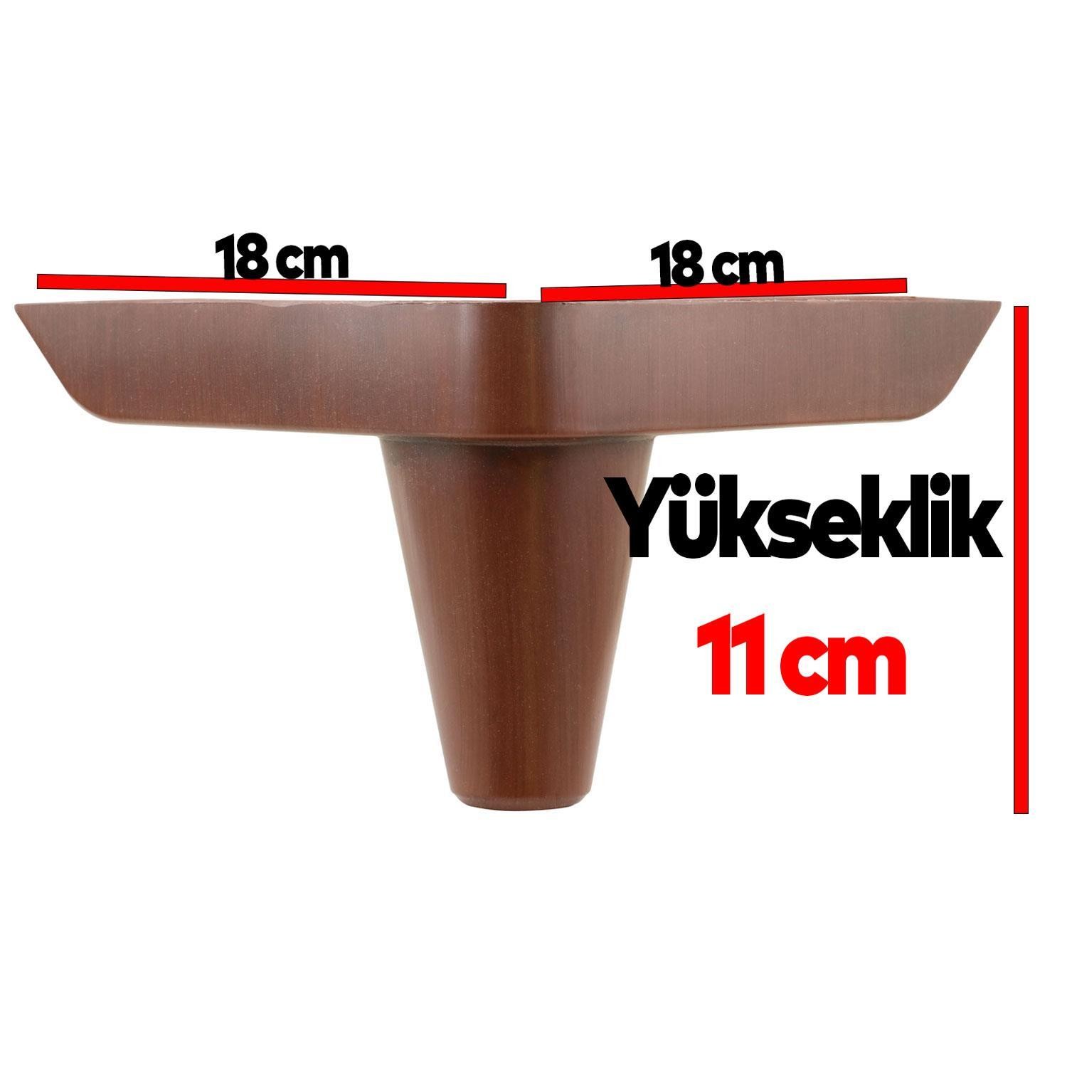 20'li Set Aspen Lüks Mobilya Koltuk Kanepe Tv Ünitesi Destek Ayağı 11 cm Ahşap Desenli Ayakları