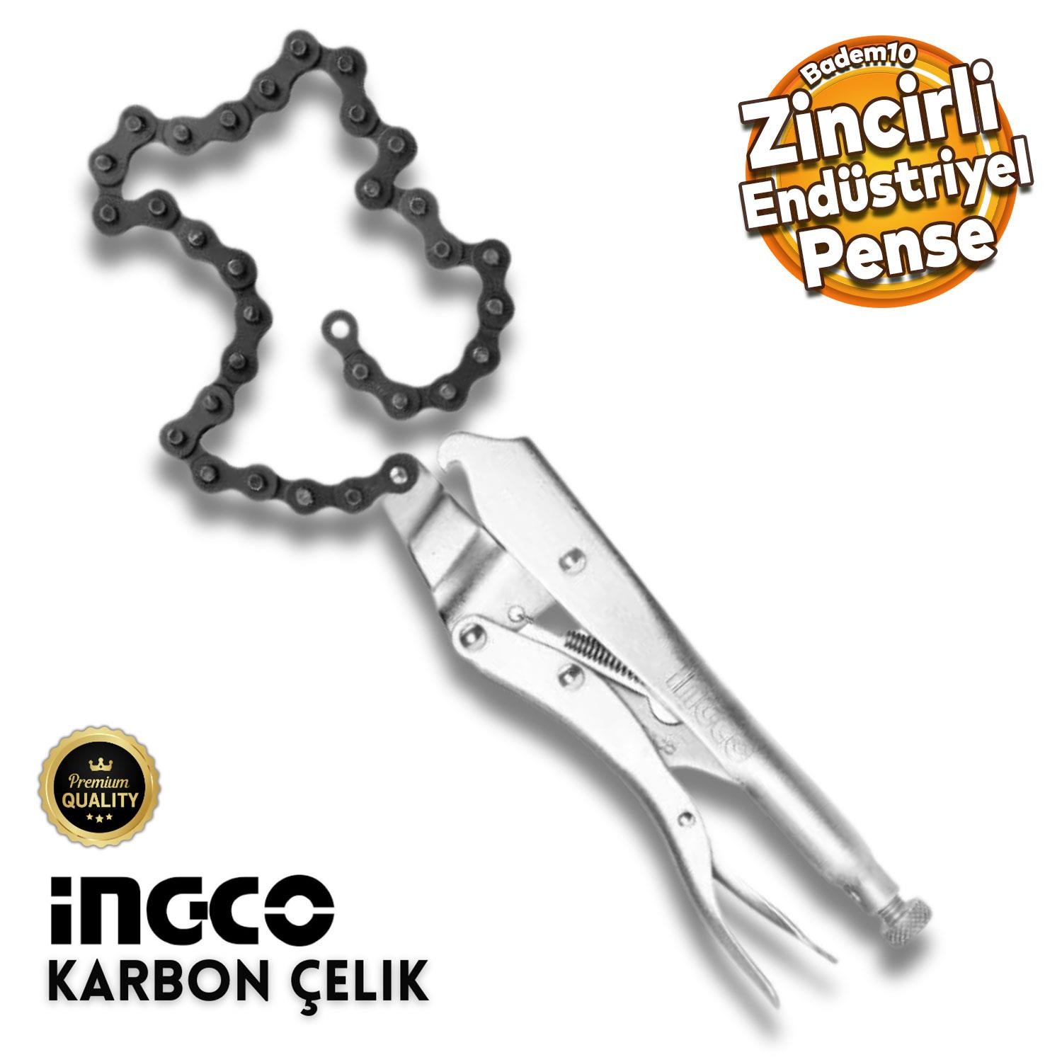 İngco Zincirli Pense Endüstriyel Ayarlı pense 10" 470 mm HCLP0210