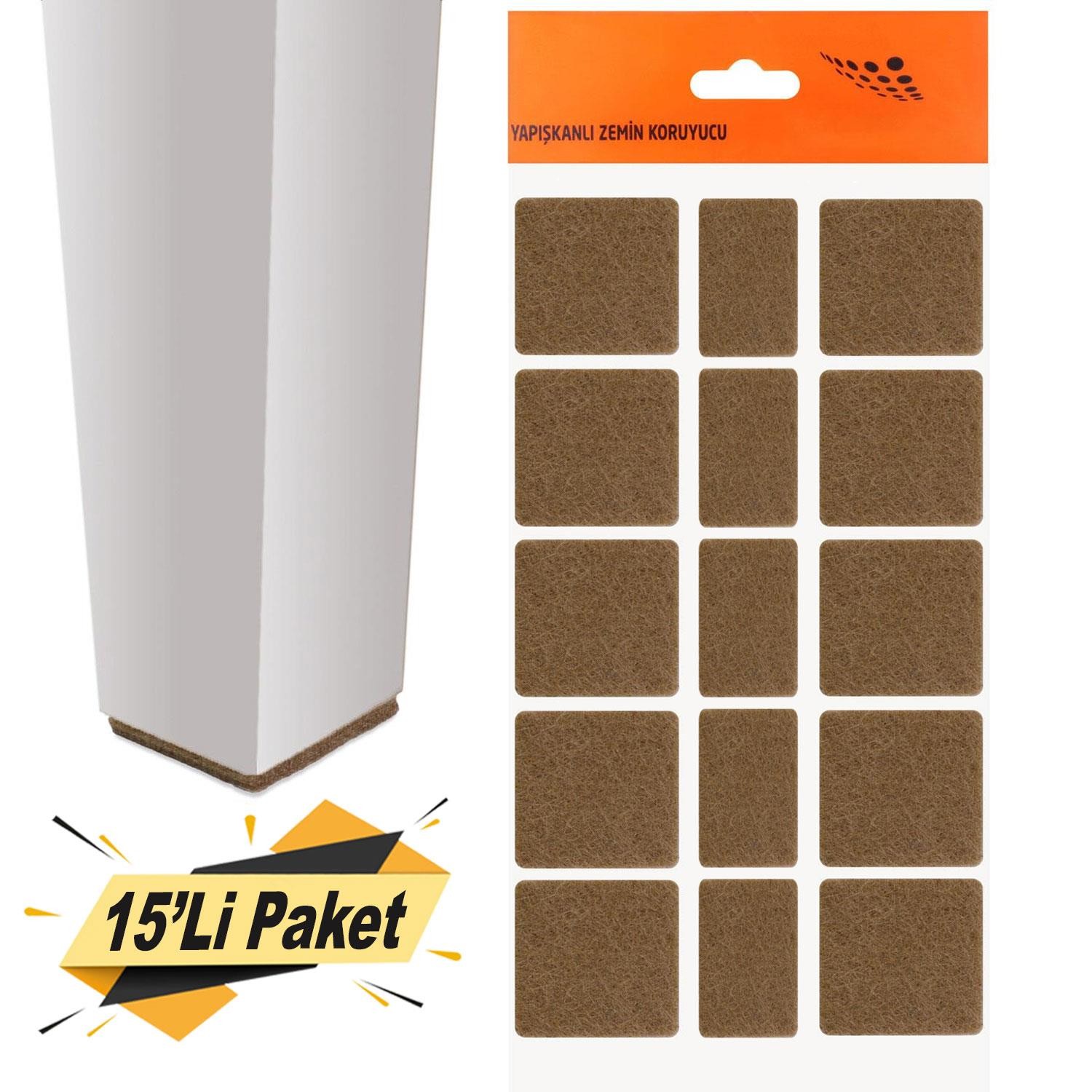 Masa Sandalye Parke Zemin Koruyucu Keçe Yapışkanlı 40 mm (15'Li PAKET)