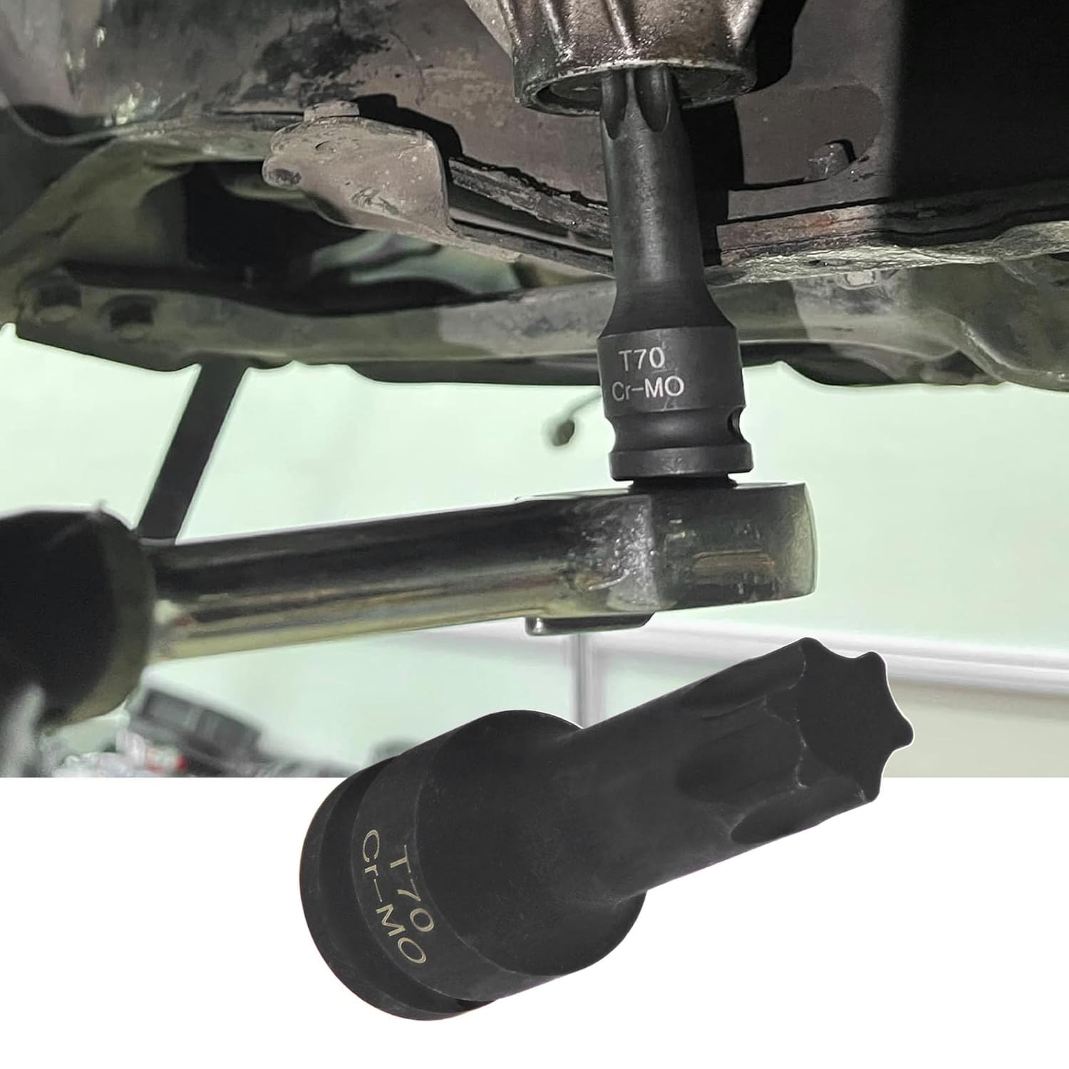 1/2" Torx Bits Lokma Seti 9 Parça T20 T25 T30 T40 T45 T50 T55 T60 T70 CR-MO Uzunluk:78 mm Tork