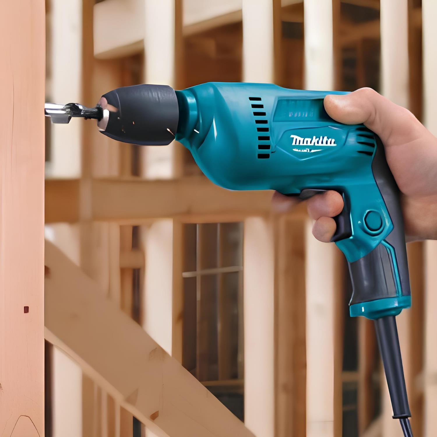 Makita 6413 Darbesiz Matkap 450 W Ahşap Çelik Delici