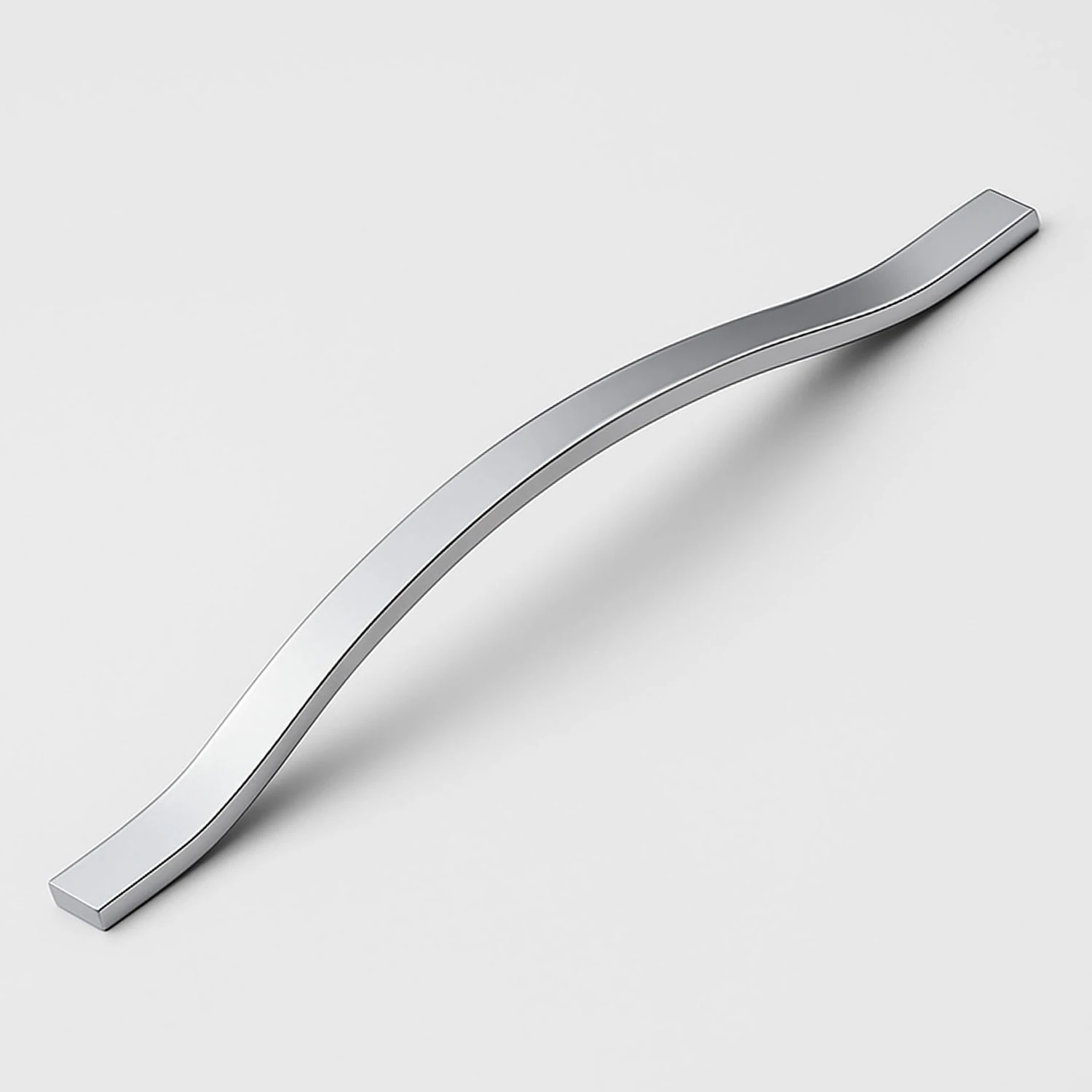 Sümbül Düz Krom Gümüş Kulp 288 mm Metal Mobilya Çekmece Dolap Kapak Kulpu Modern Mutfak Kulpları