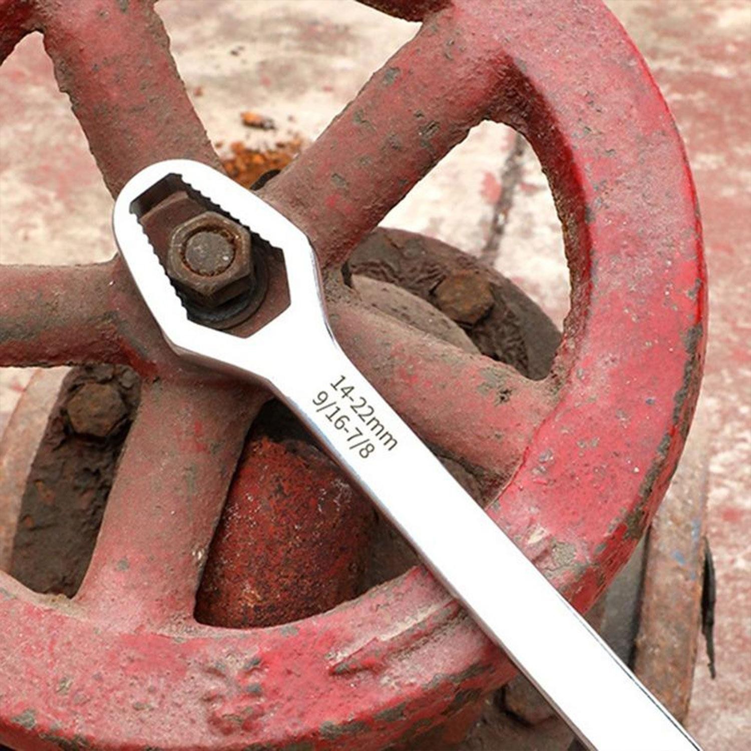 Victor Çift Ağızlı Evrensel Kendinden Sıkma Çok Amaçlı Anahtar Çelik İngiliz Torx Cırcır Anahtarı Krom 8-13 / 14-22 mm