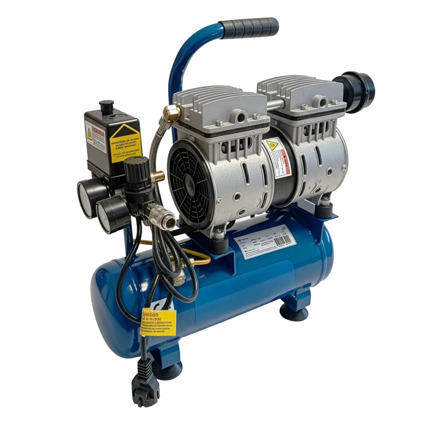 Yağsız FACEWS06 Sessiz Kompakt Kolay Taşınabilir Tekerleksiz Hava Kompresörü 6 Litre 