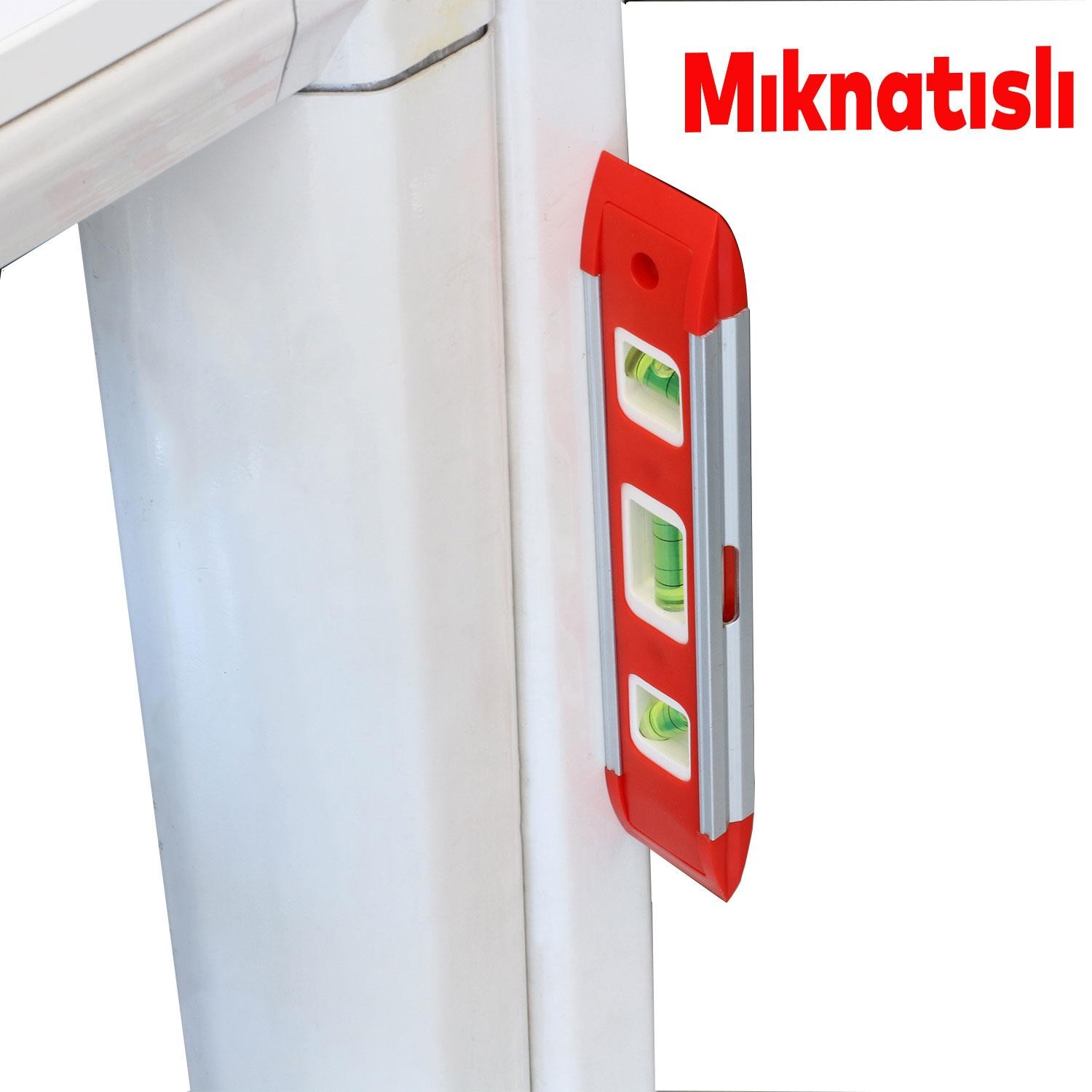 Mini Su Terazisi 22 Cm İnşaat Duvar Fayans Marangoz Mühendislik Ölçüm Aluminyum Eğik Ölçme  