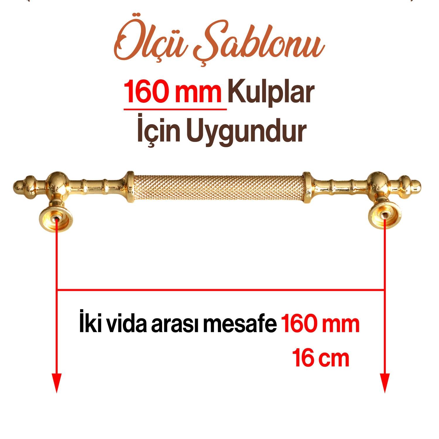 10 ADET Ladin Altın Gold Metal Kulp 160 mm-16 cm Mobilya Mutfak Çekmece Dolabı Dolap Kapak Kulpları Kulbu