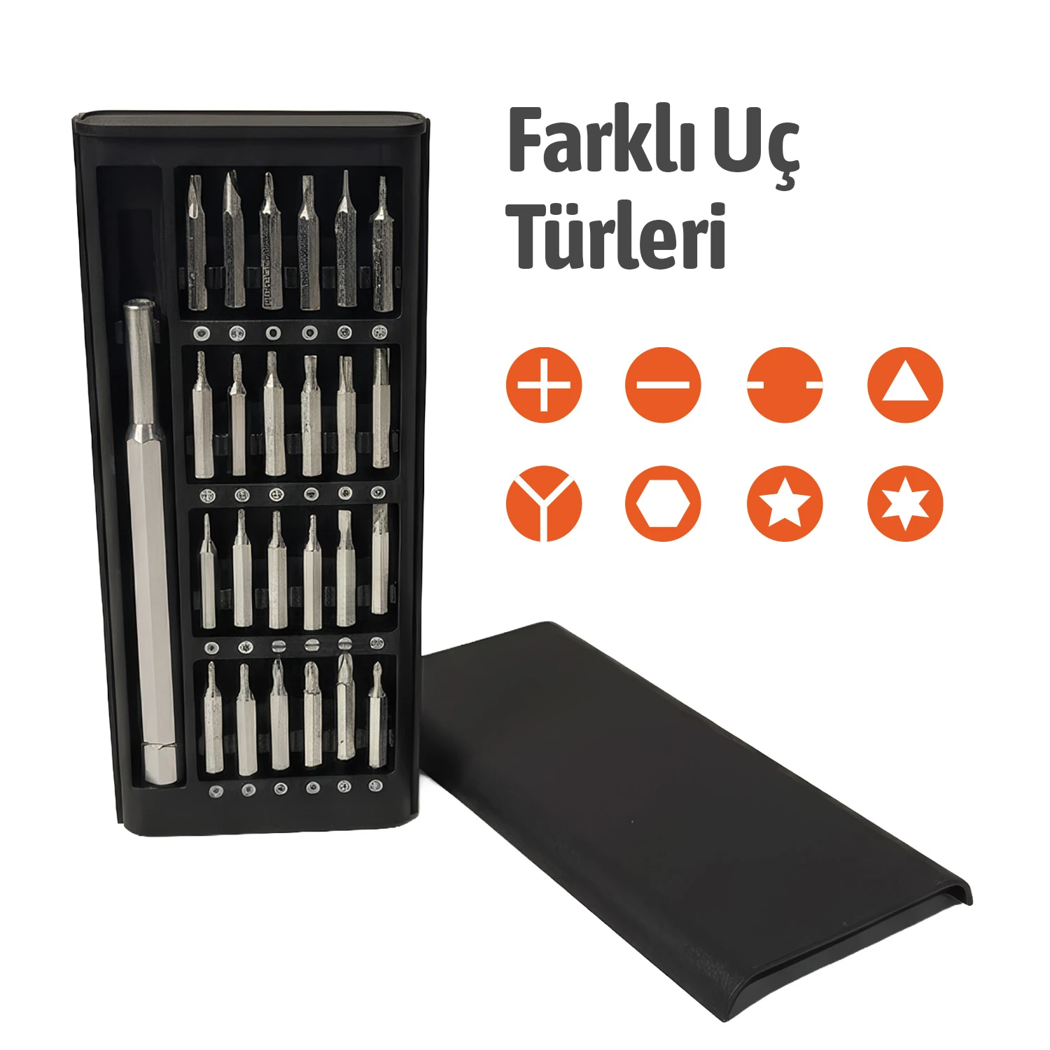 Hassas Mıknatıslı Mini 24 Parça Tornavida Seti Bilgisayar Telefon Elektronik Tamiri İçin İdeal