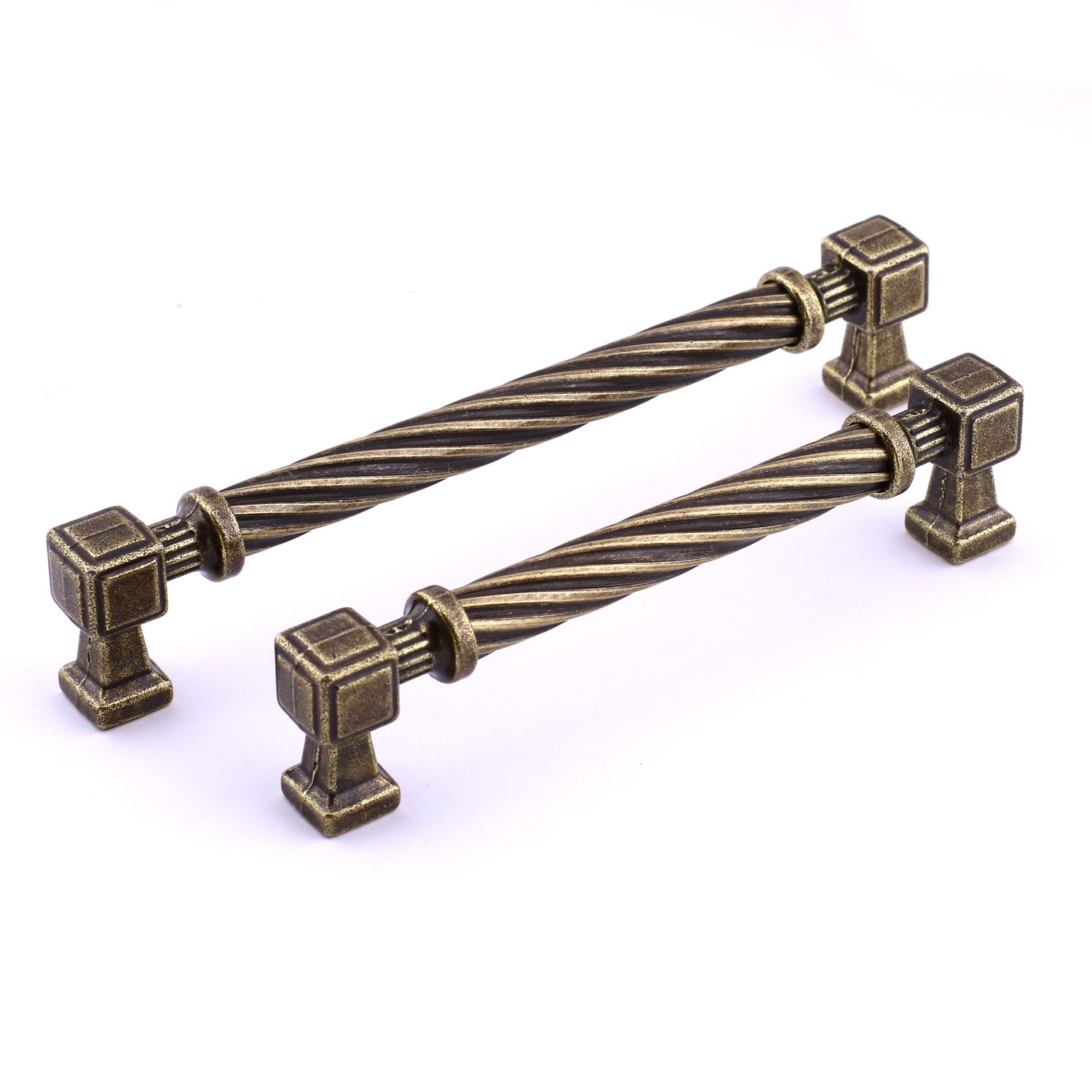 Burma Antik Sarı Eskitme Metal Kulp 192 mm Mobilya Çekmece Mutfak Dolabı Dolap Modern Kapak Kulpları