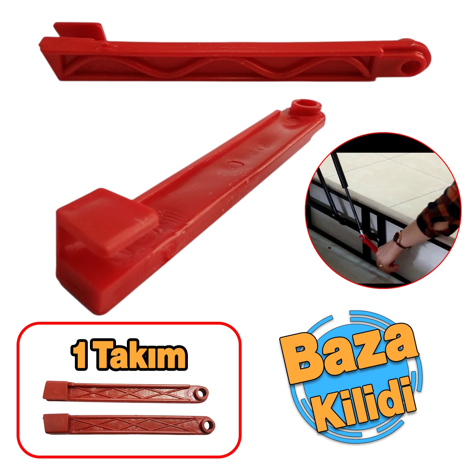 Plastik Baza Piston Kilidi Baza Kapanma Önleyici Güvenlik Önlem 1 Çift Sağ Sol Takım Aparat Kilit