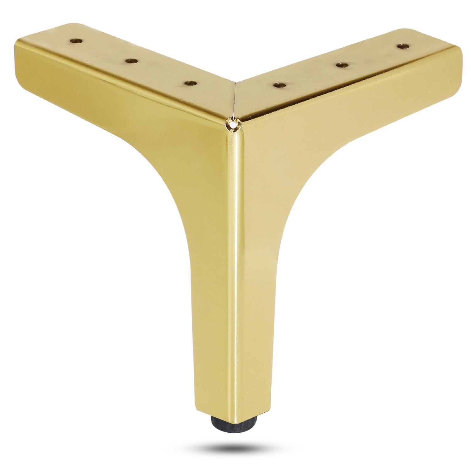 Dekor Mobilya Masa Puf Sehpa Ayağı Ayarlı Gold Metal Ayak 12.5 cm (4 ADET)