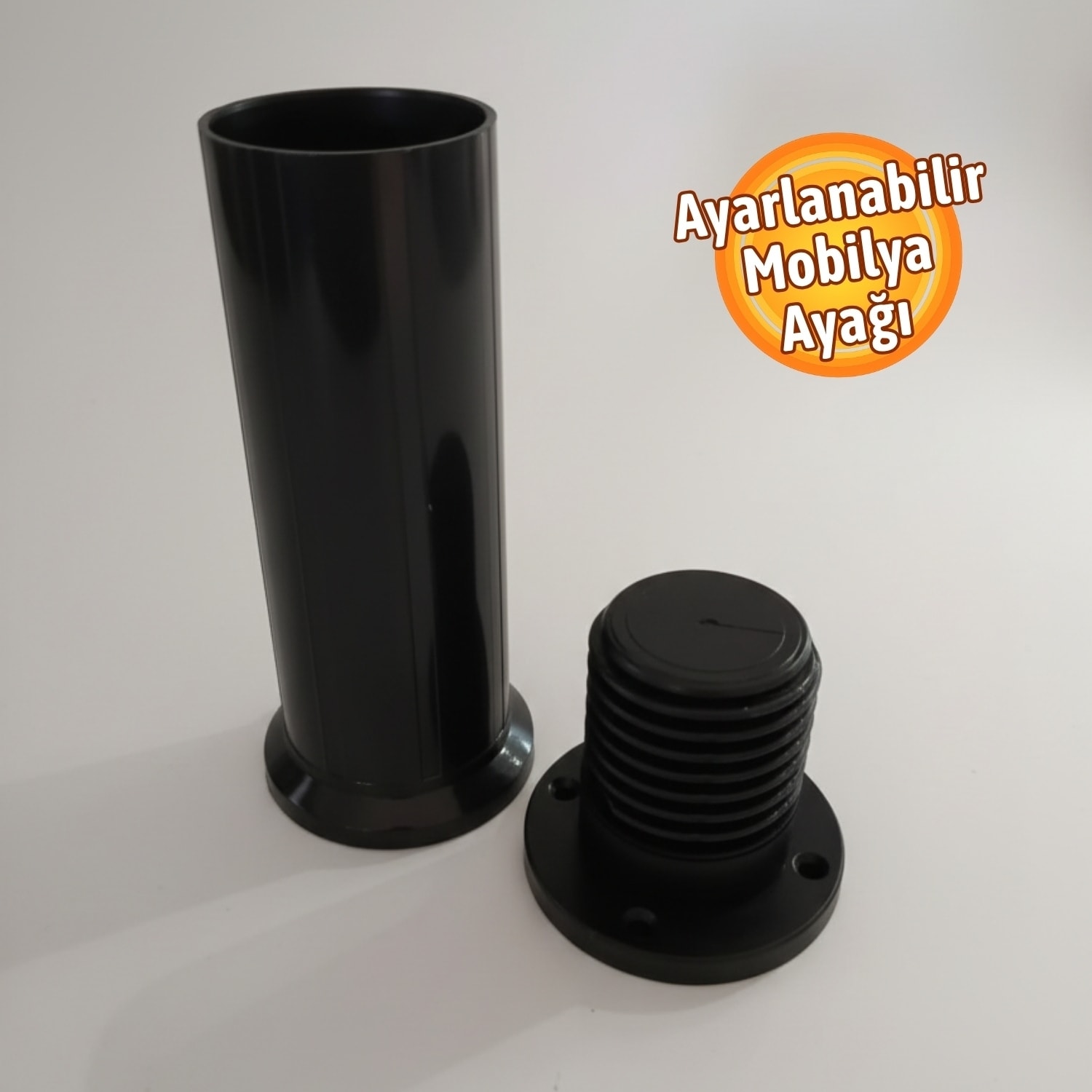 Ayarlanabilir 1 Adet 12 Cm Siyah Plastik Ayak Dolap Mobilya Tezgah Yükseltici Yükseltme Ayağ