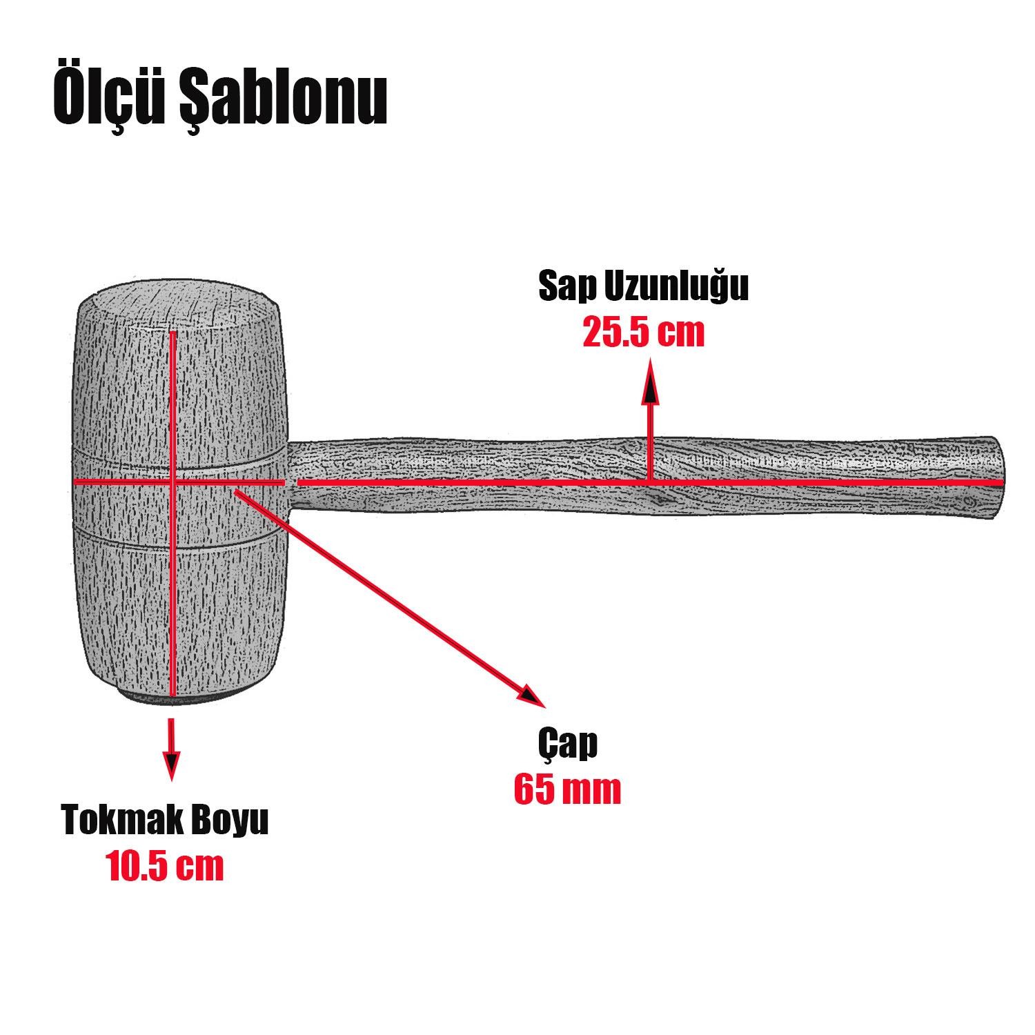 Eltos Ağaç Tokmak Ahşap Hobi Çekici Tokmağı 65 mm