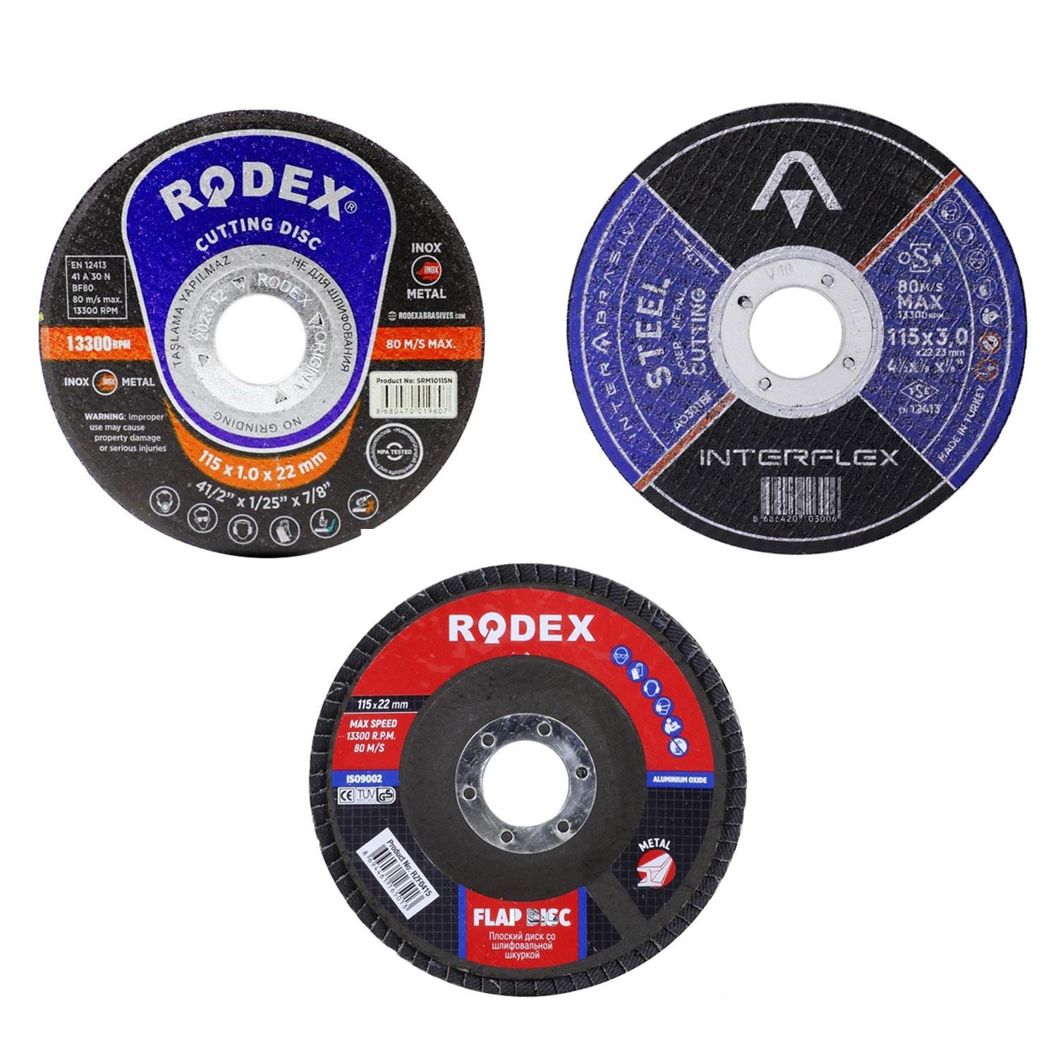16 PARÇA Spiral Taşlama Cırt Zımpara İnox Metal Kesici Flap Disk