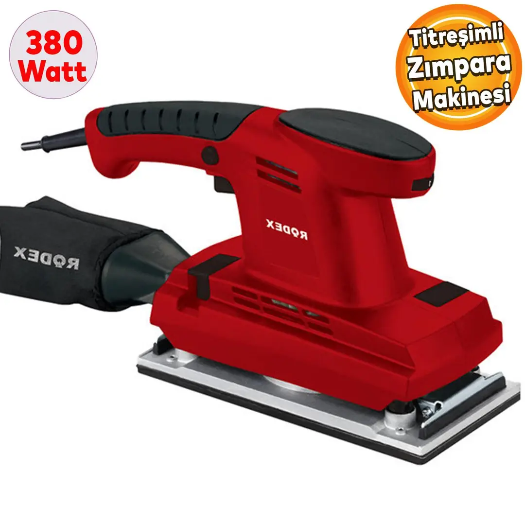 Rodex RDX3705 Elektrikli Titreşimli Zımpara Makinesi 380W- Badem10