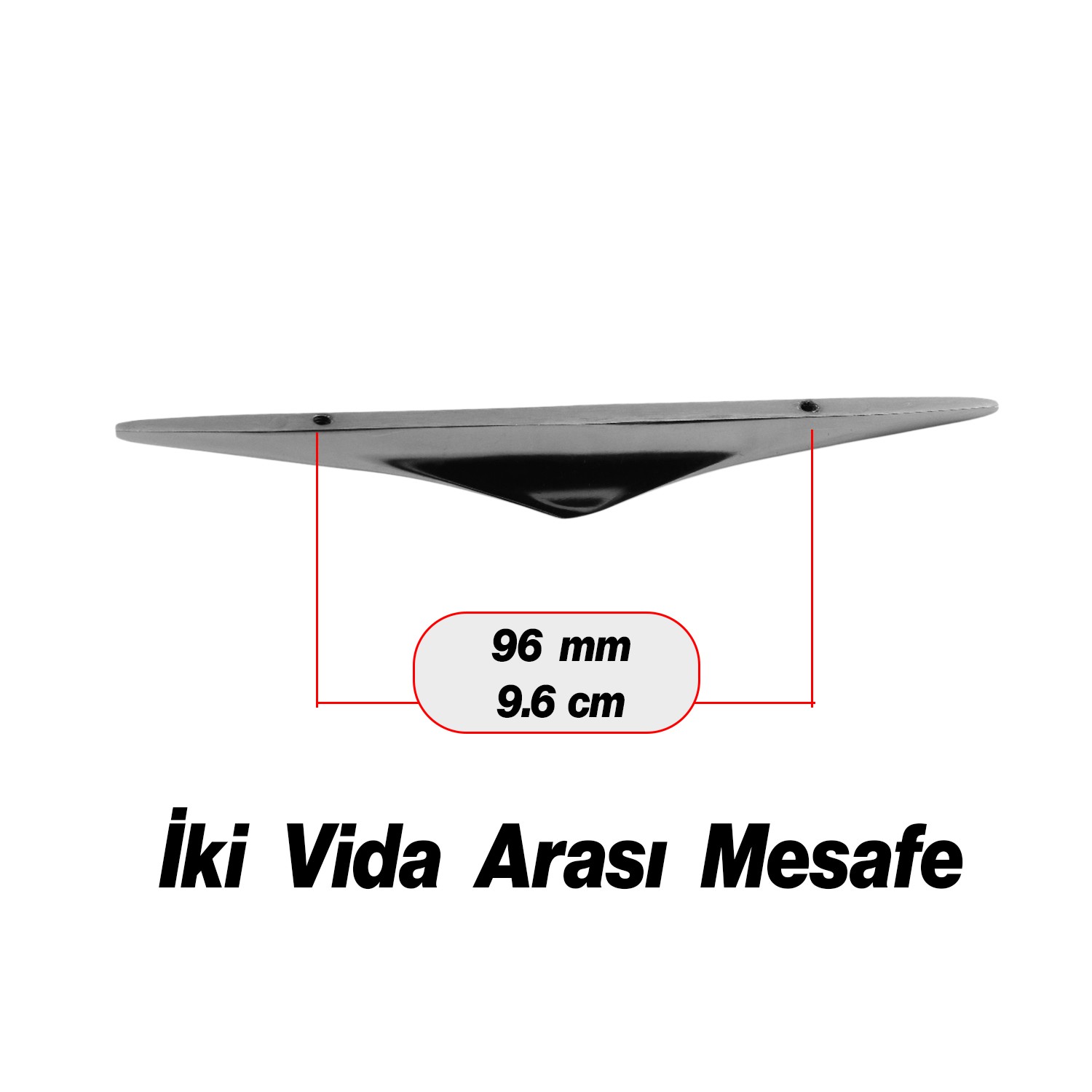 Olivin Füme Metal Kulp 96 mm - 9.6 cm Mobilya Çekmece Mutfak Dolabı Dolap Kulpları Kulbu Kulpu