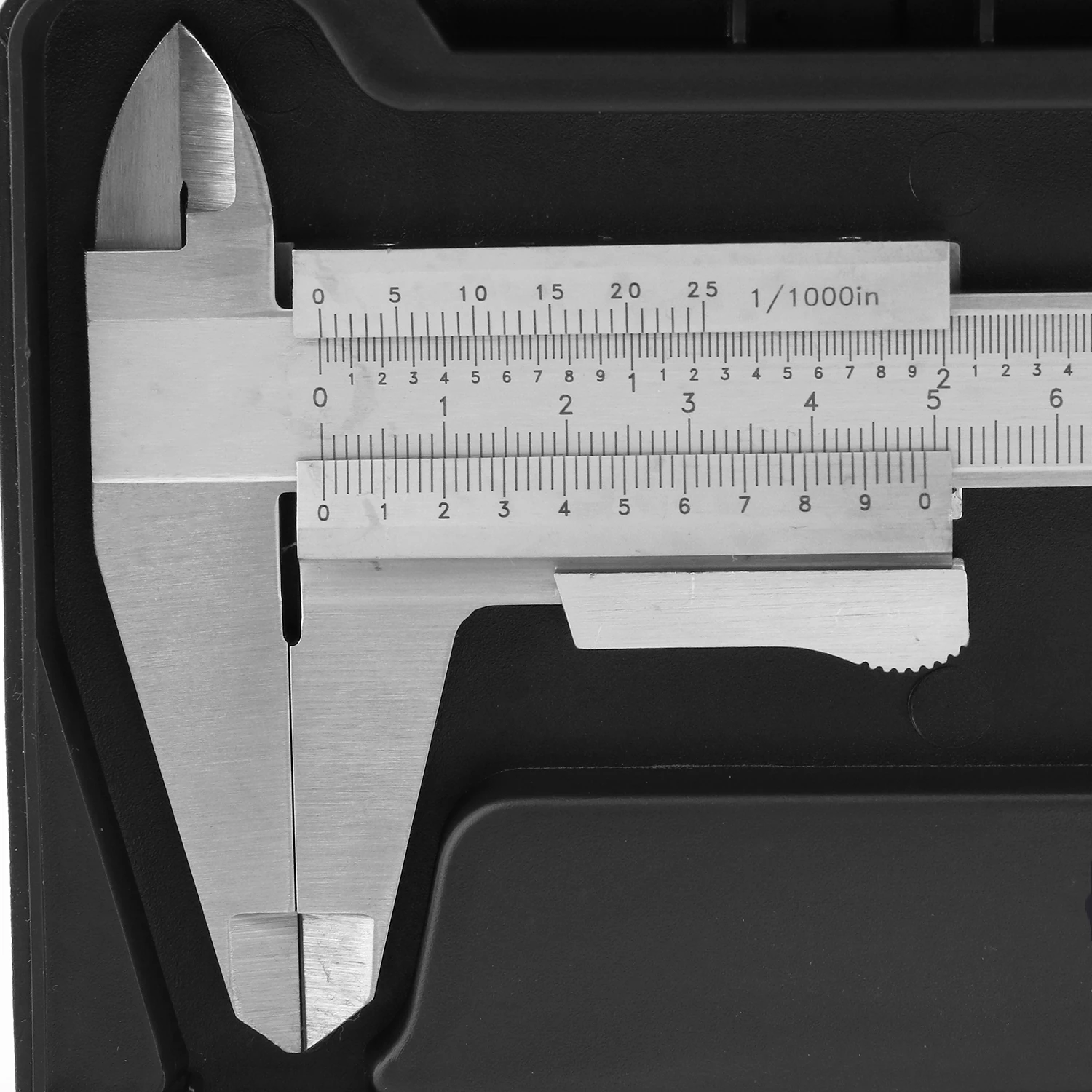 (0.02 Hassasiyet) 200 mm Kilitli Mekanik Kumpas Monoblok Metal Gövde İç Dış Derinlik Ölçüm Aleti