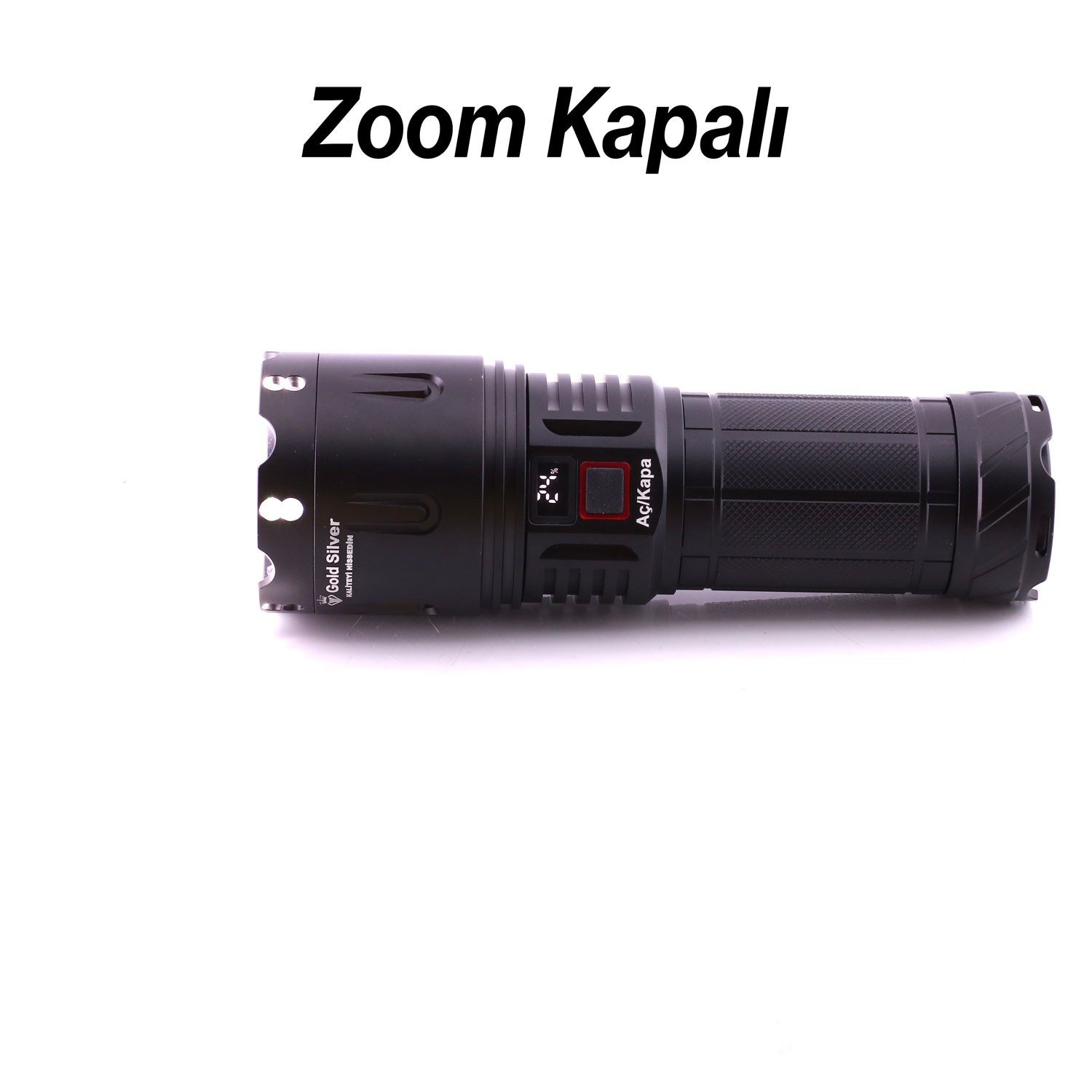 El Feneri 8000 Lümen 80W Zoomlu Uzun Menzil Şarjlı Powerbank Ledli Işık Lambası Su Geçirmez Kamp