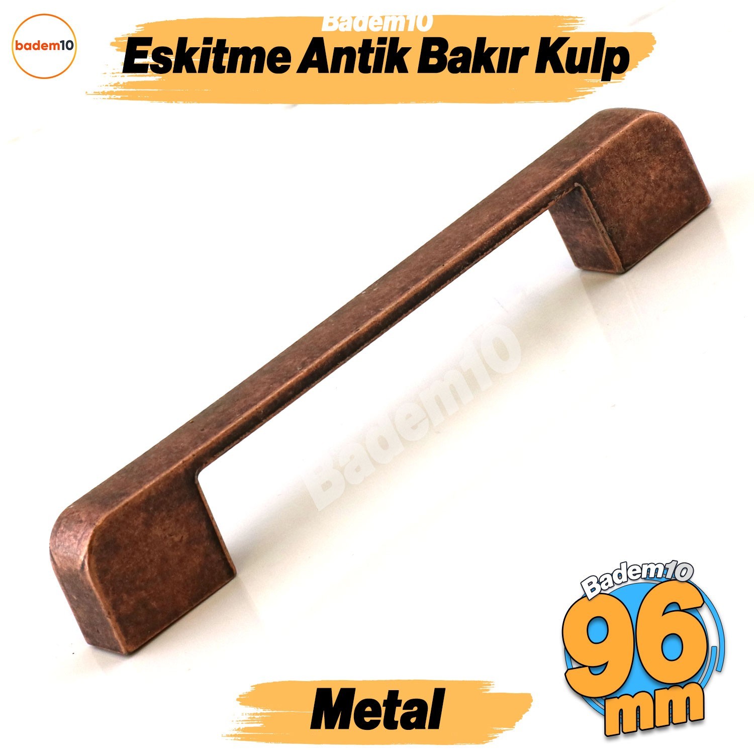 Radus Antik Bakır Metal Kulp 96 mm -9.6 cm Mobilya Çekmece Mutfak Dolabı Dolap Kulpları Kulbu Kulpu