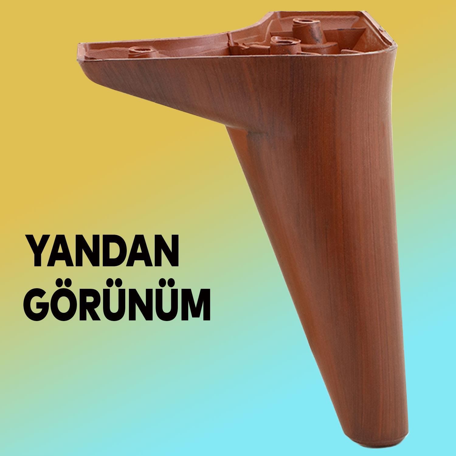 Aspen Lüks Mobilya Kanepe Koltuk Tv Ünitesi Baza Ayağı Ayakları 15 Cm Ahşap Desenli Ayak 10 Adet