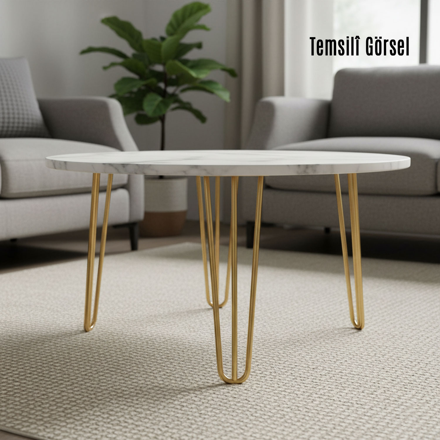 Martı Gold Altın 4'lü Set Metal Sehpa Masa Ayağı 41 cm Tekli Mobilya Destek Yükseltici Ayak Modeli