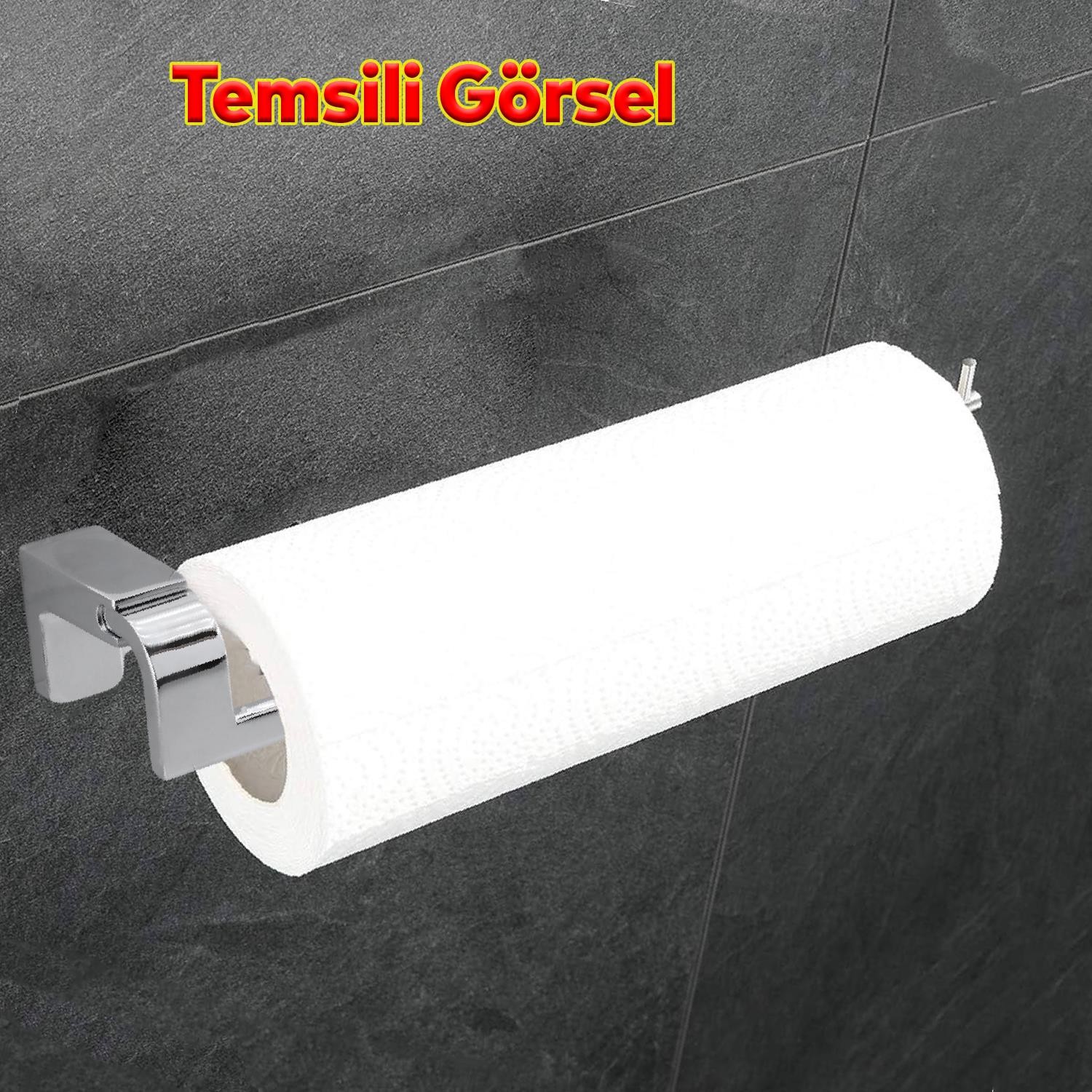 Banyo Lavabo Mutfak Aparat Uzun Kağıt Havluluk Açık Kağıtlık 26 cm Metal Sağlam Krom
