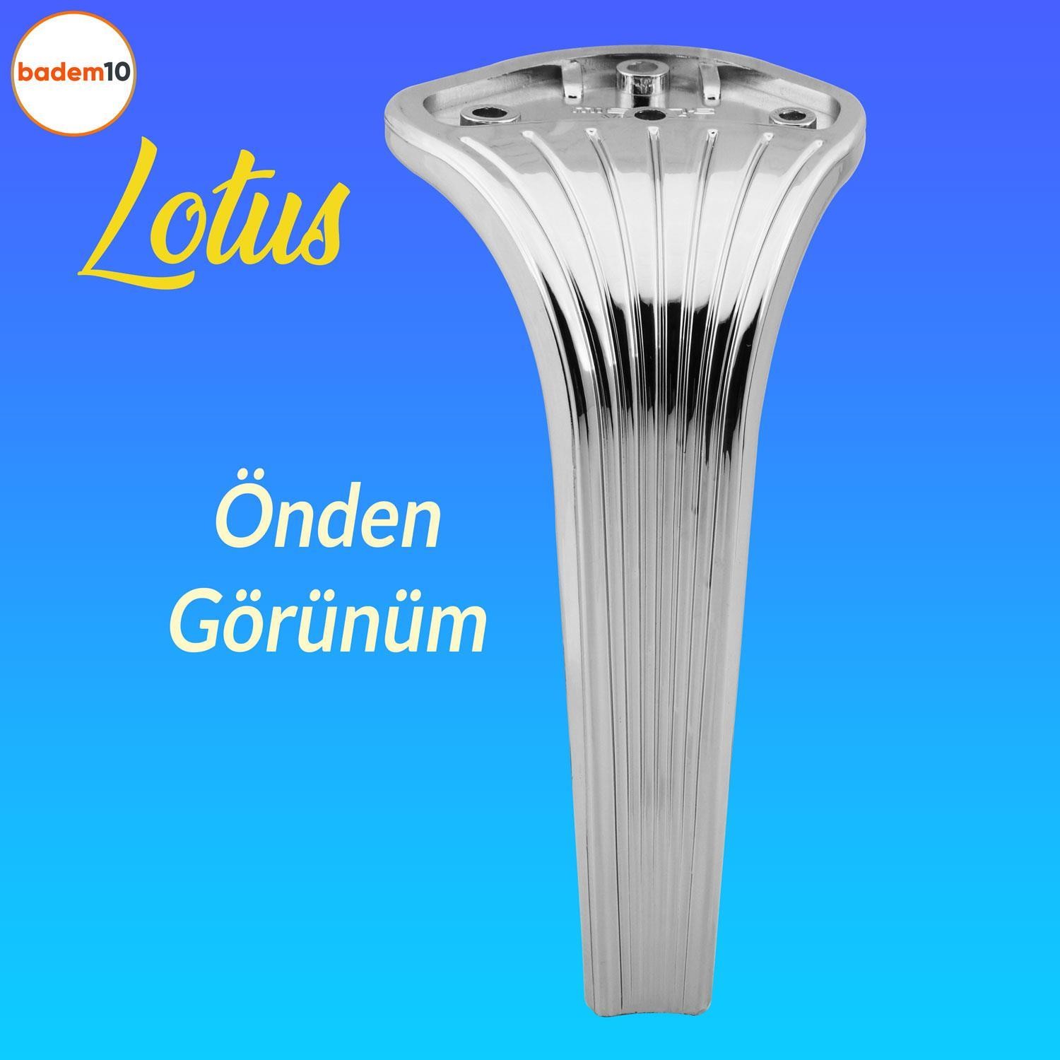 Lotus 6'lı Set Mobilya Tv Ünitesi Çekyat Koltuk Kanepe Destek Ayağı 16 Cm Krom Ayakları M8 Civatalı